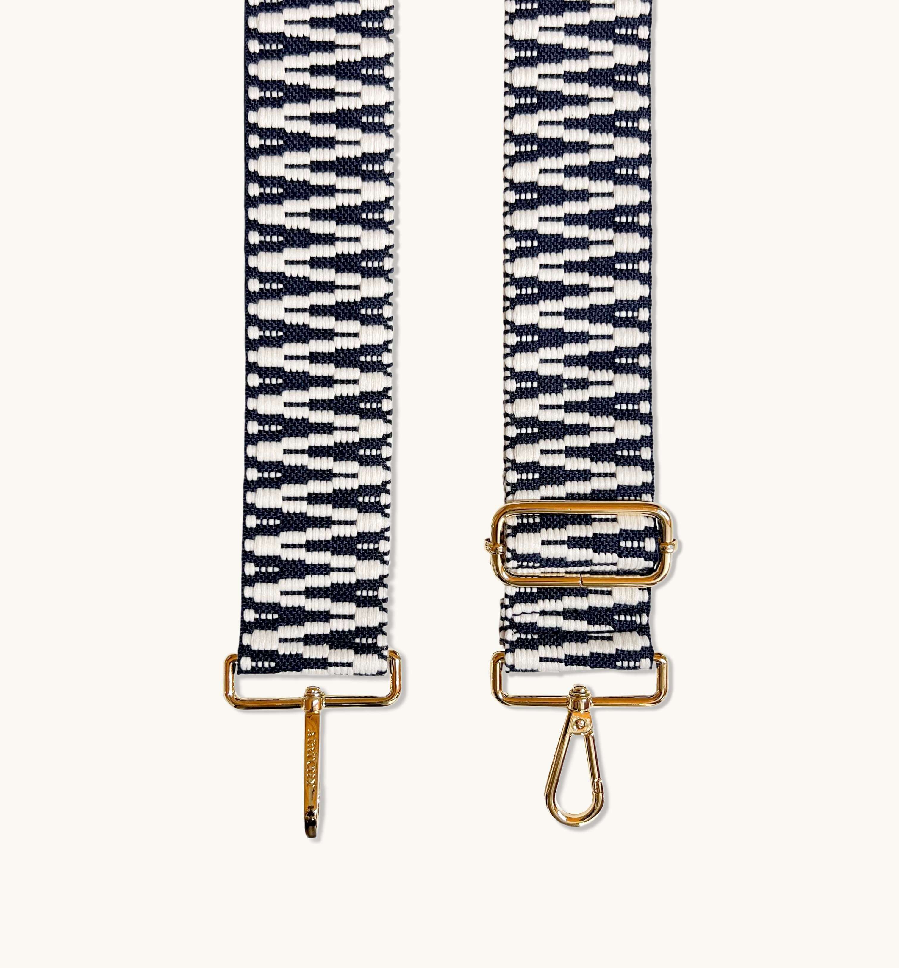 Apatchy Navy and White Zigzag Strap