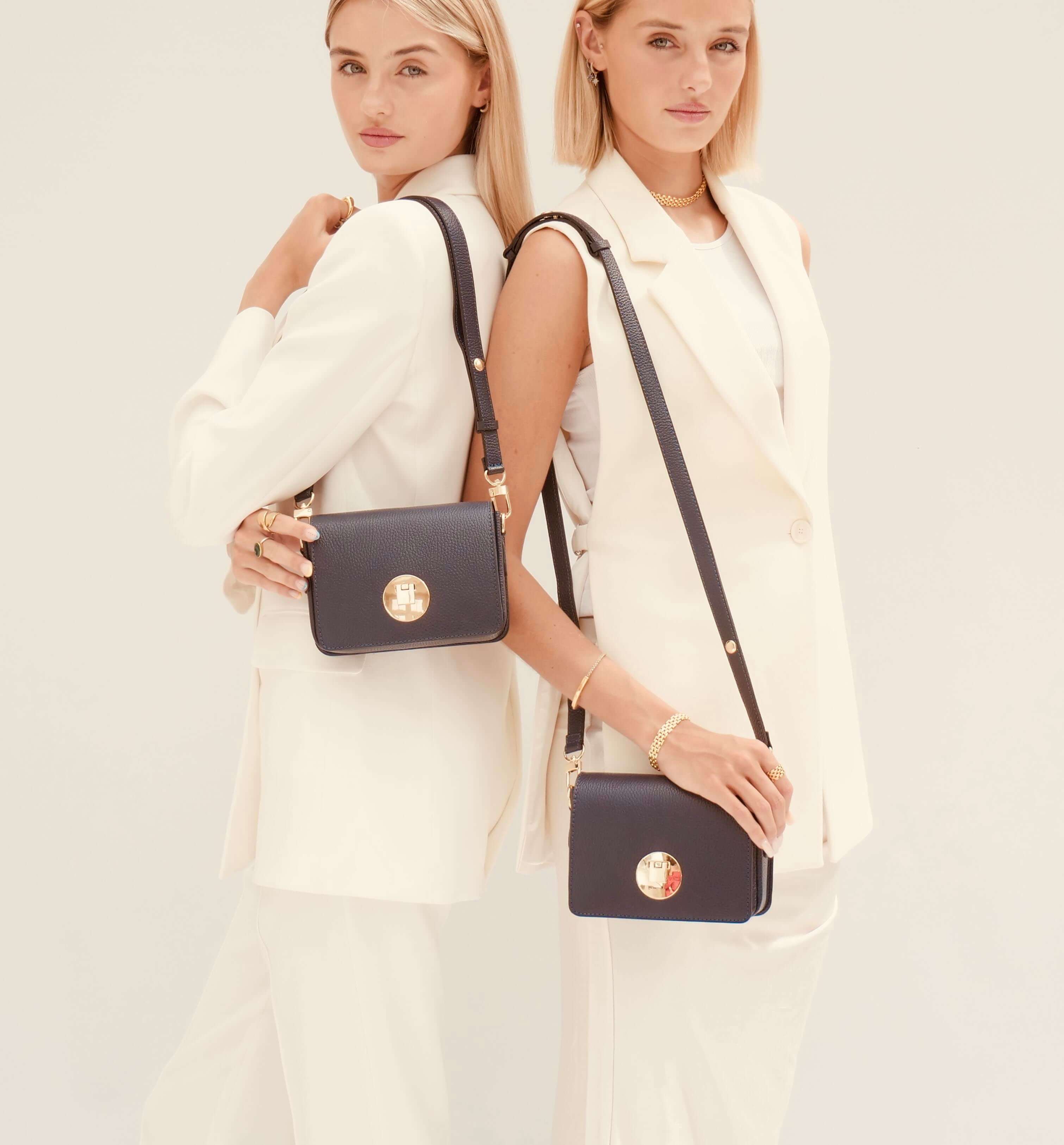 The Newbury Navy Leather Bag