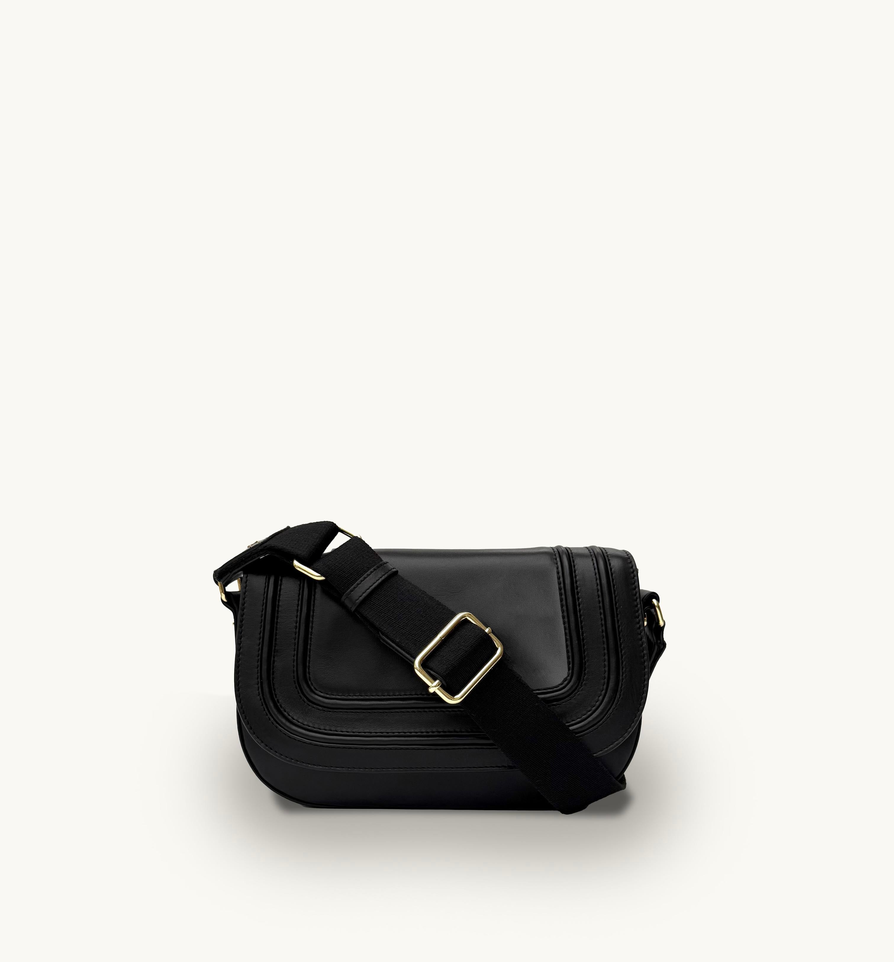 The Mimi Midi Black Leather Bag