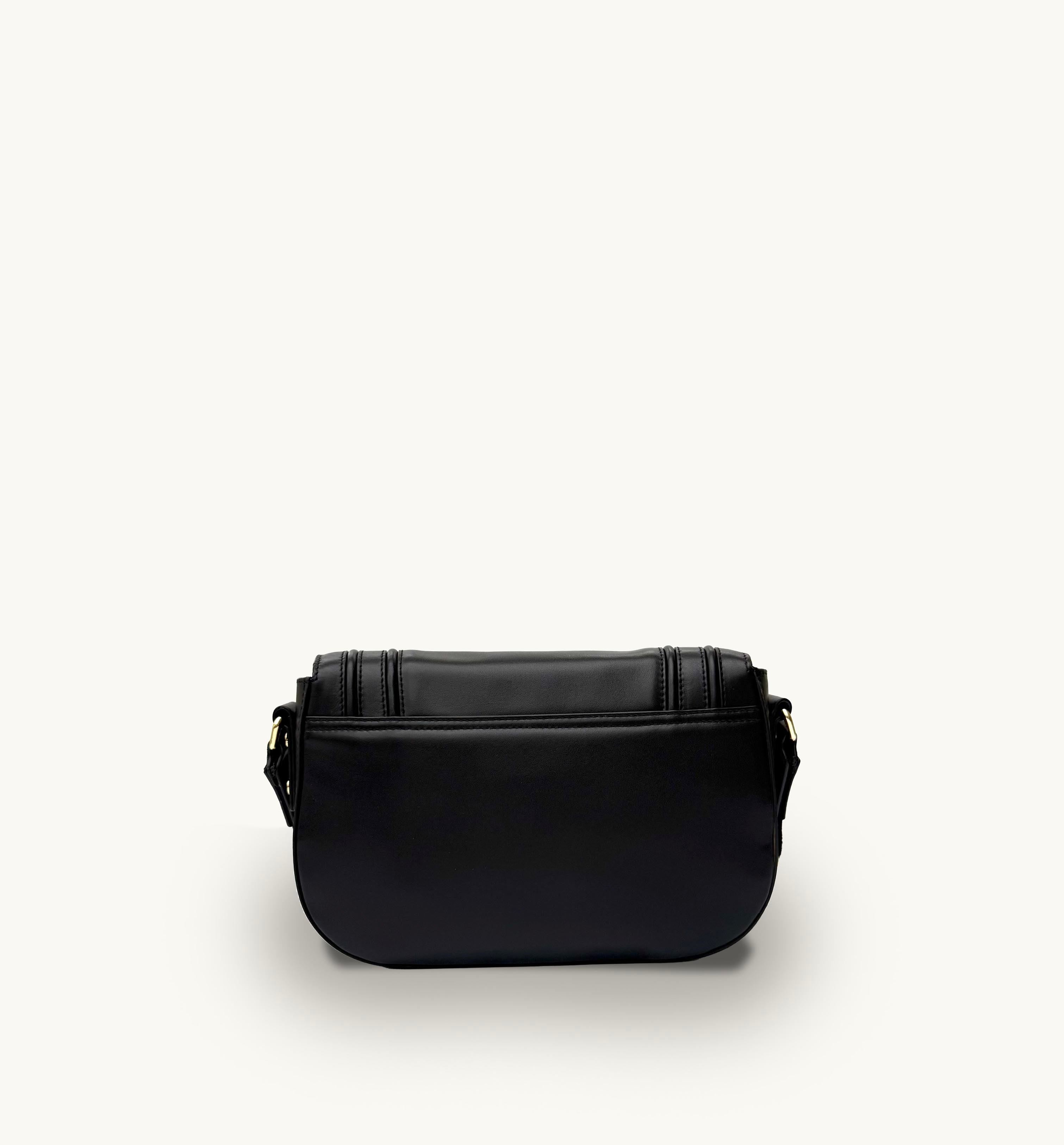 The Mimi Midi Black Leather Bag