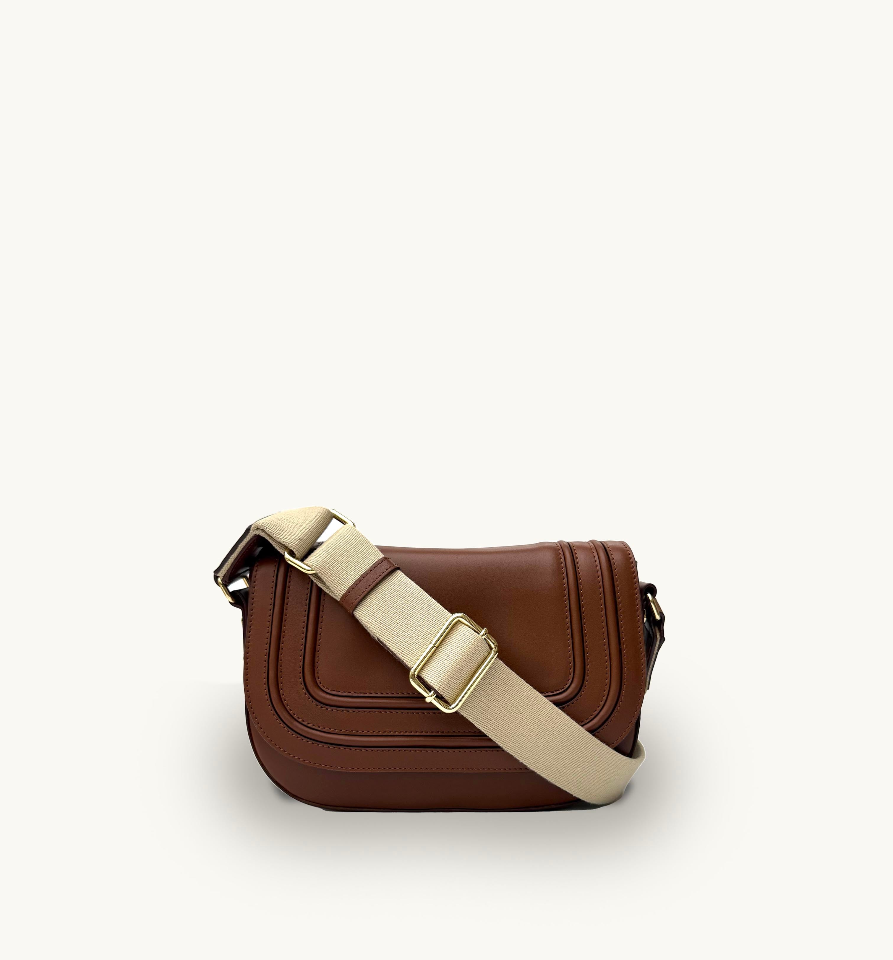 The Mimi Midi Tan Leather Bag