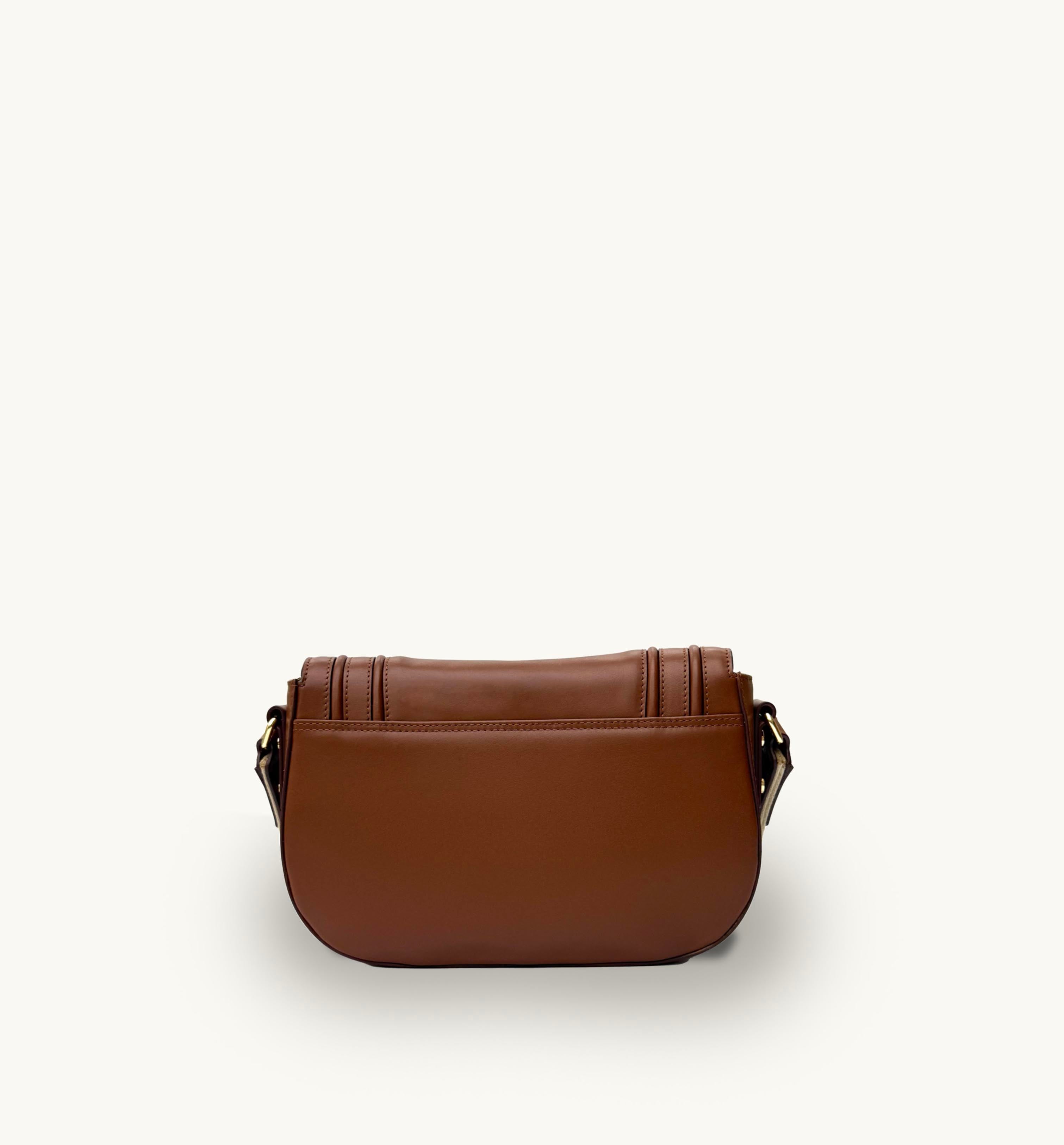 The Mimi Midi Tan Leather Bag