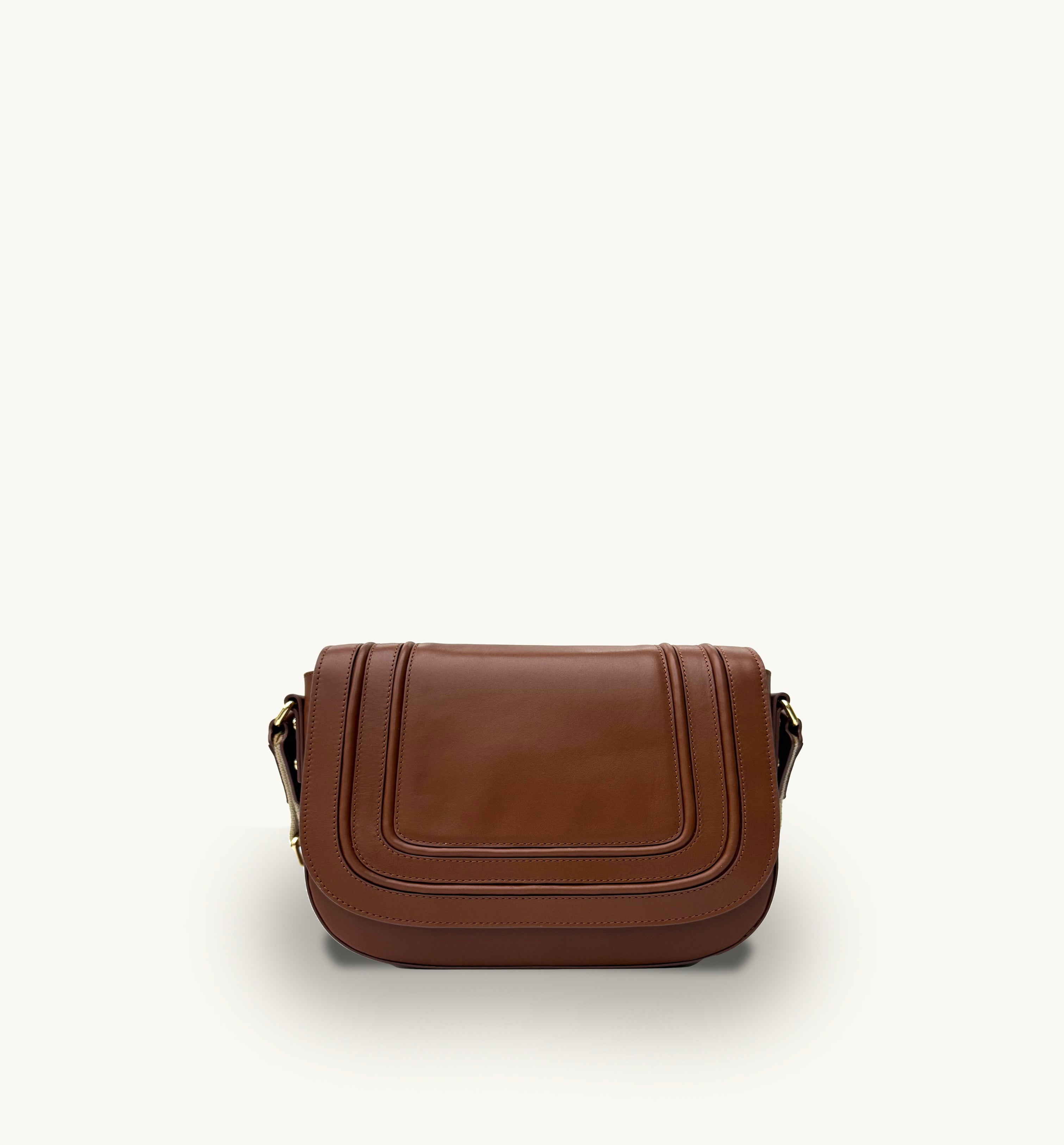 The Mimi Midi Tan Leather Bag