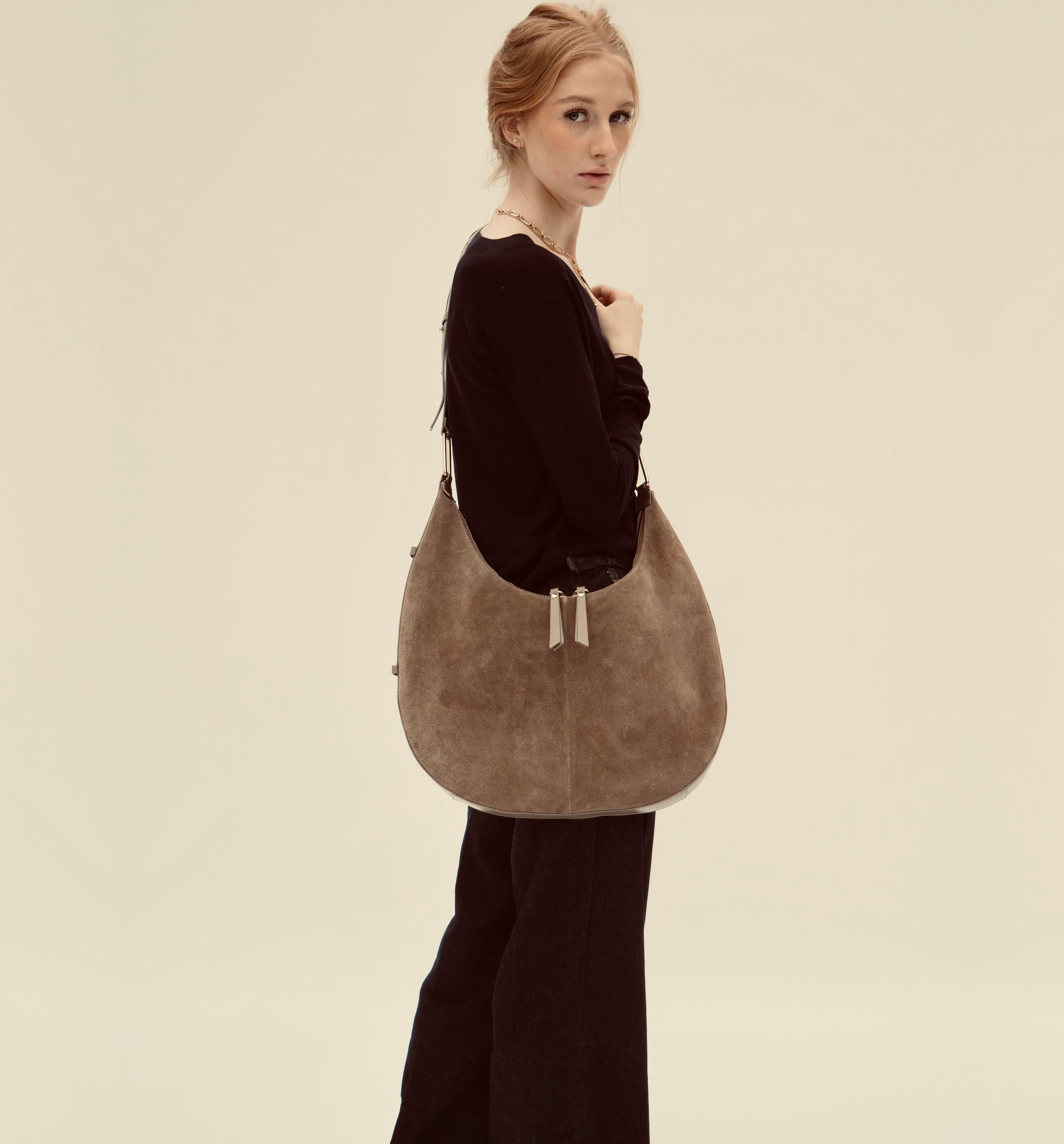 The Nora Mushroom Suede Bag