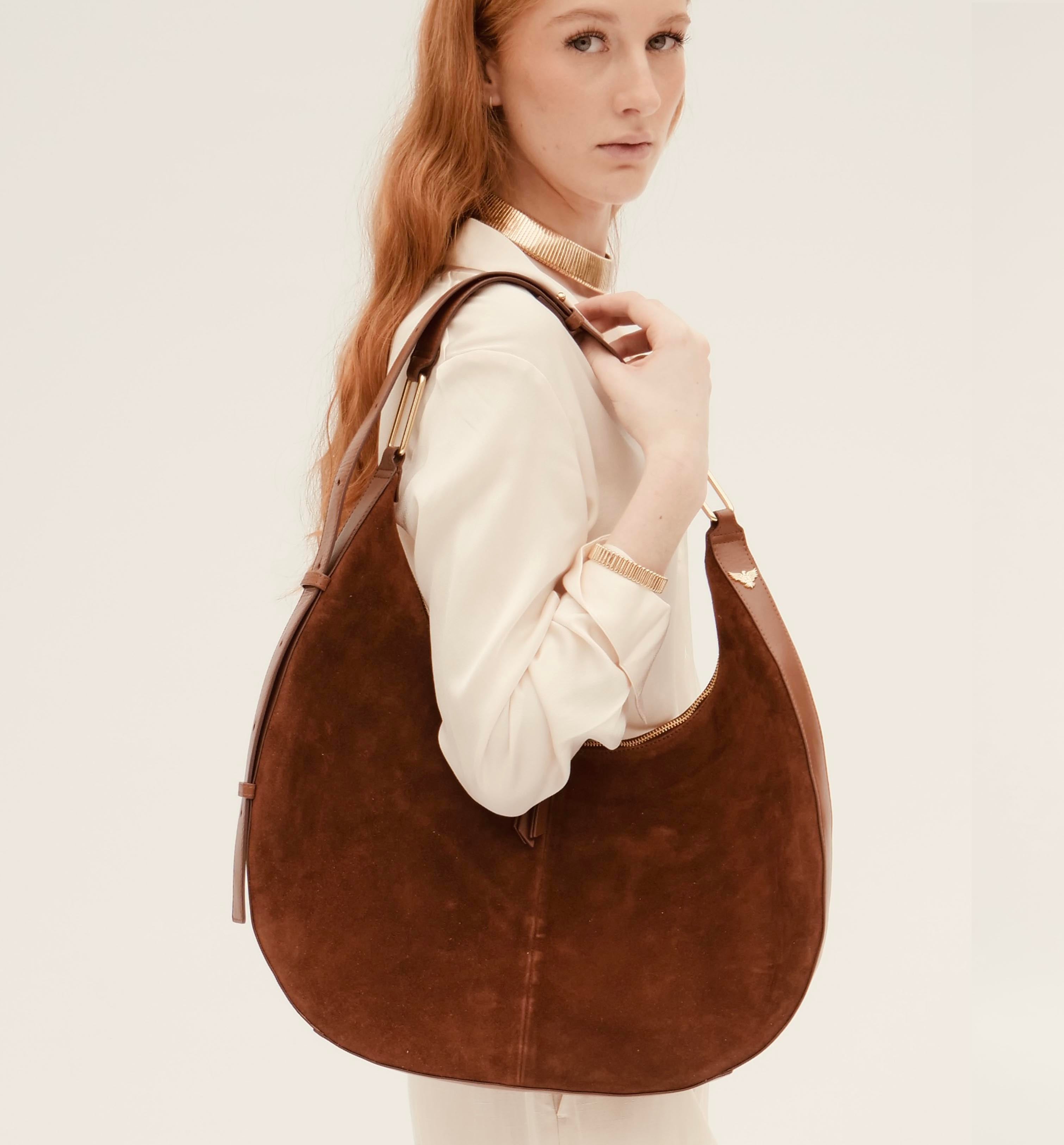 The Nora Tan Suede Bag