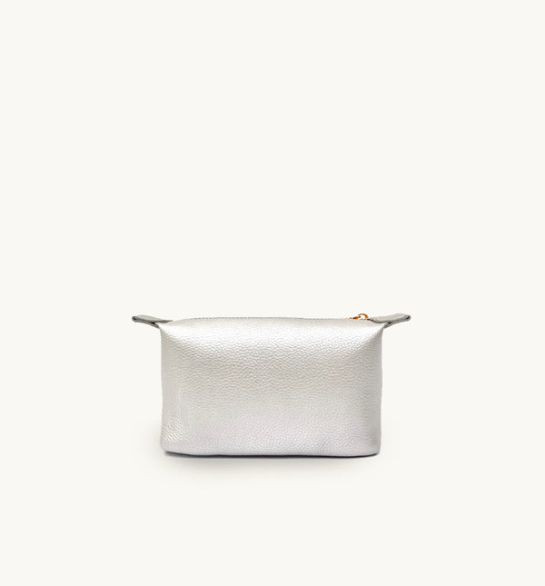 Small Leather Oyster Makeup Bag