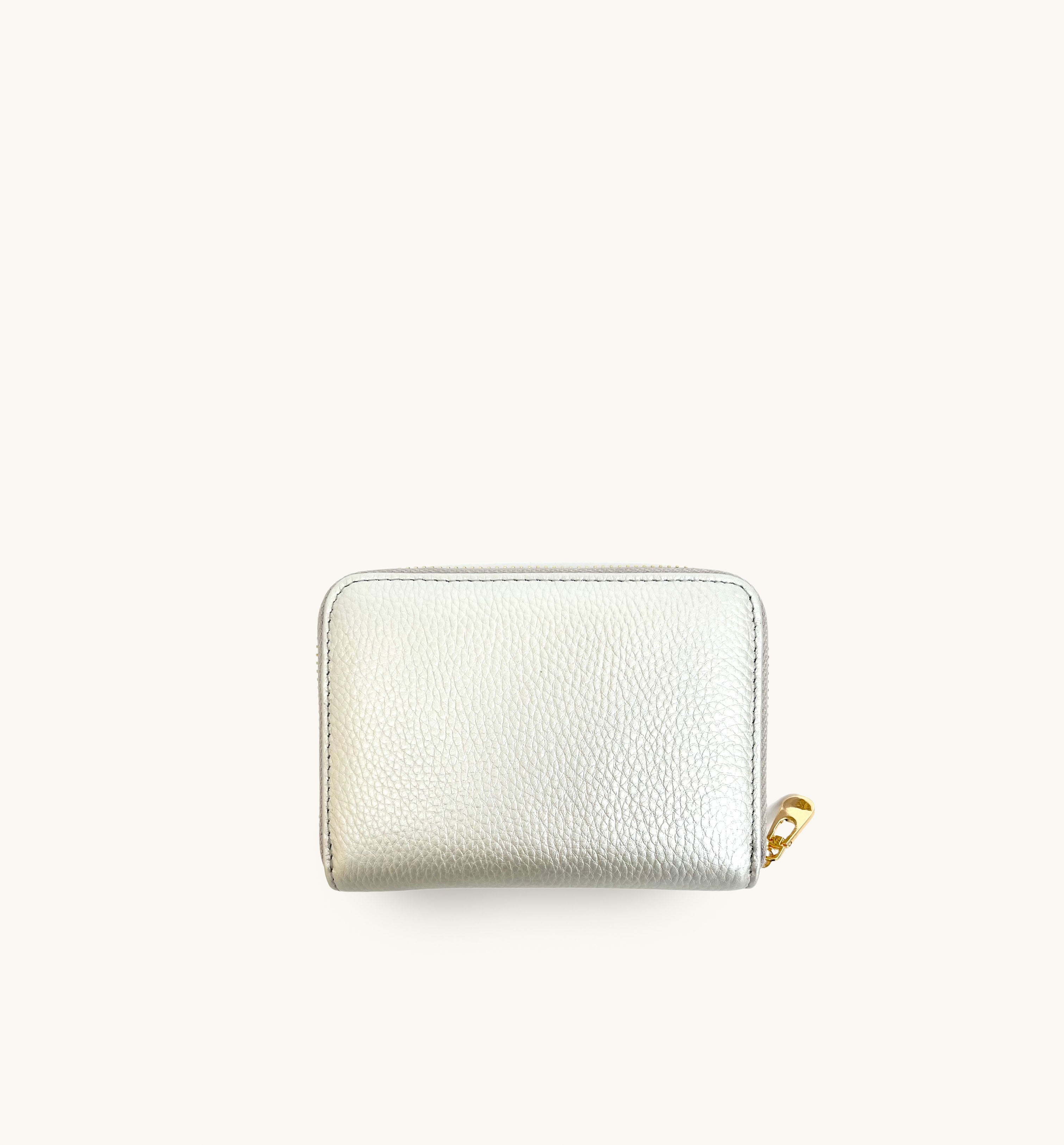 Silver Leather Purse