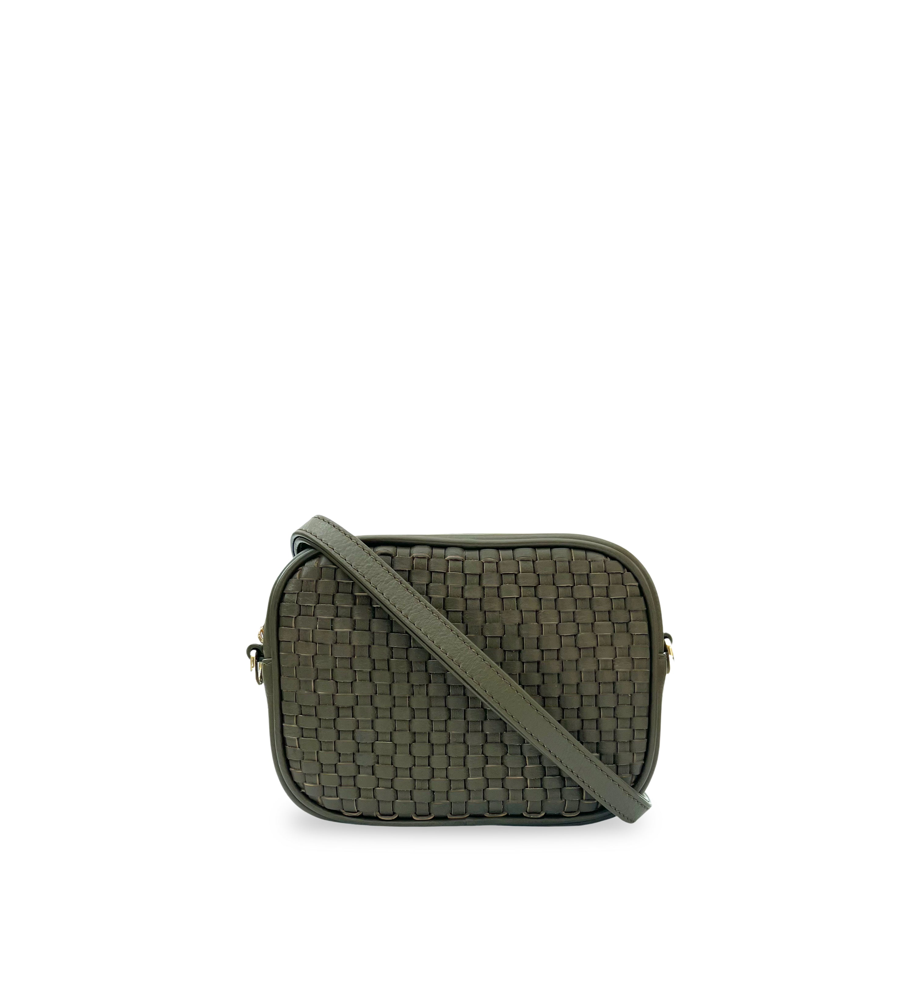 The Penelope Woven Leather Camera Bag
