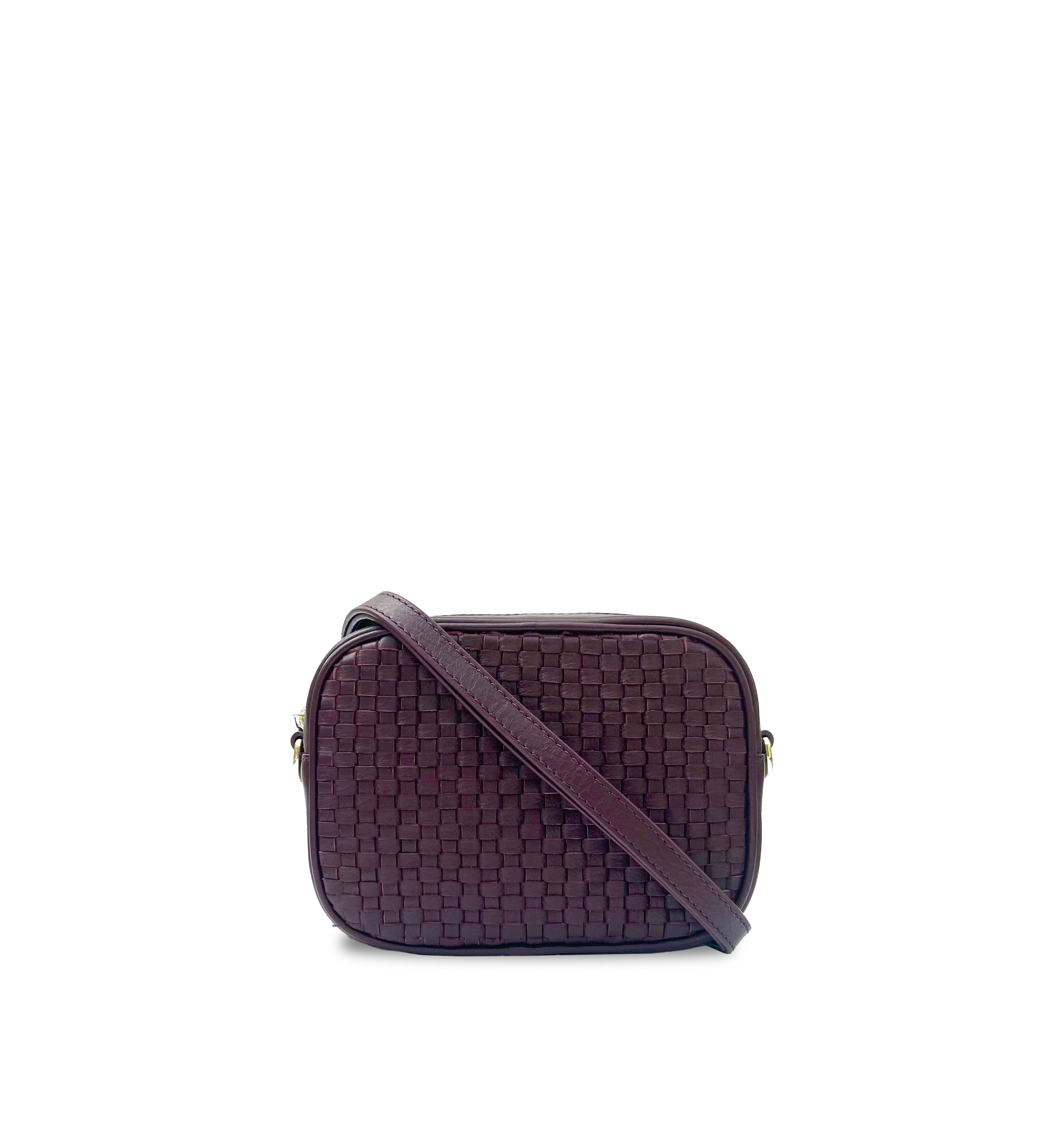 The Penelope Woven Leather Camera Bag