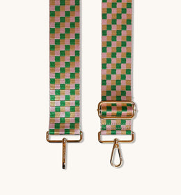 Apatchy Green and Pink Checks Strap