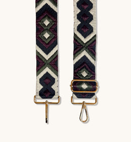 The Mini Tassel Port Leather Phone Bag With Port & Olive Diamond Strap