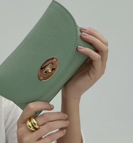The Mila Mint Leather Phone Bag
