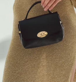 The Rachel Black Leather Bag