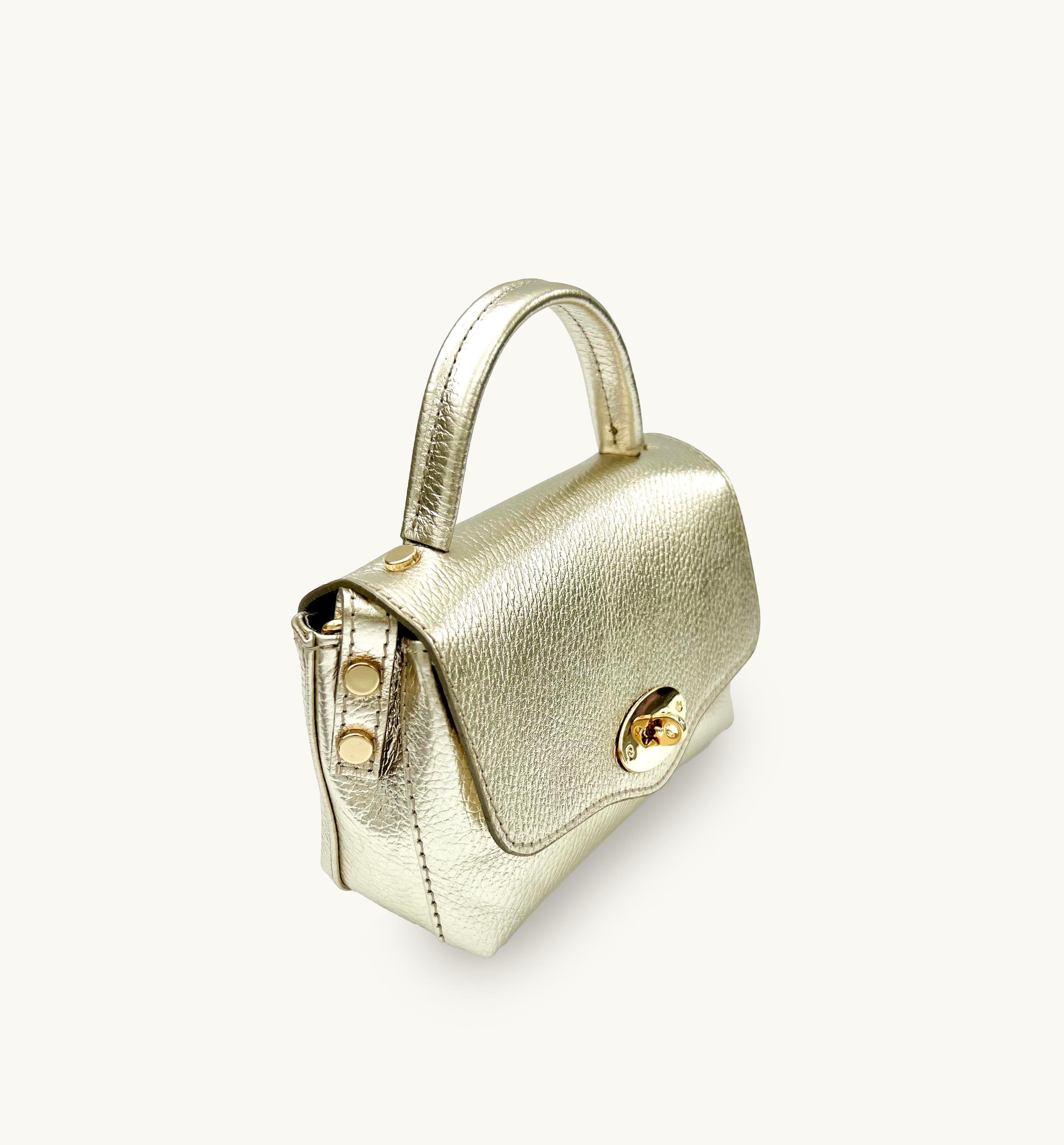 The Rachel Gold Leather Bag