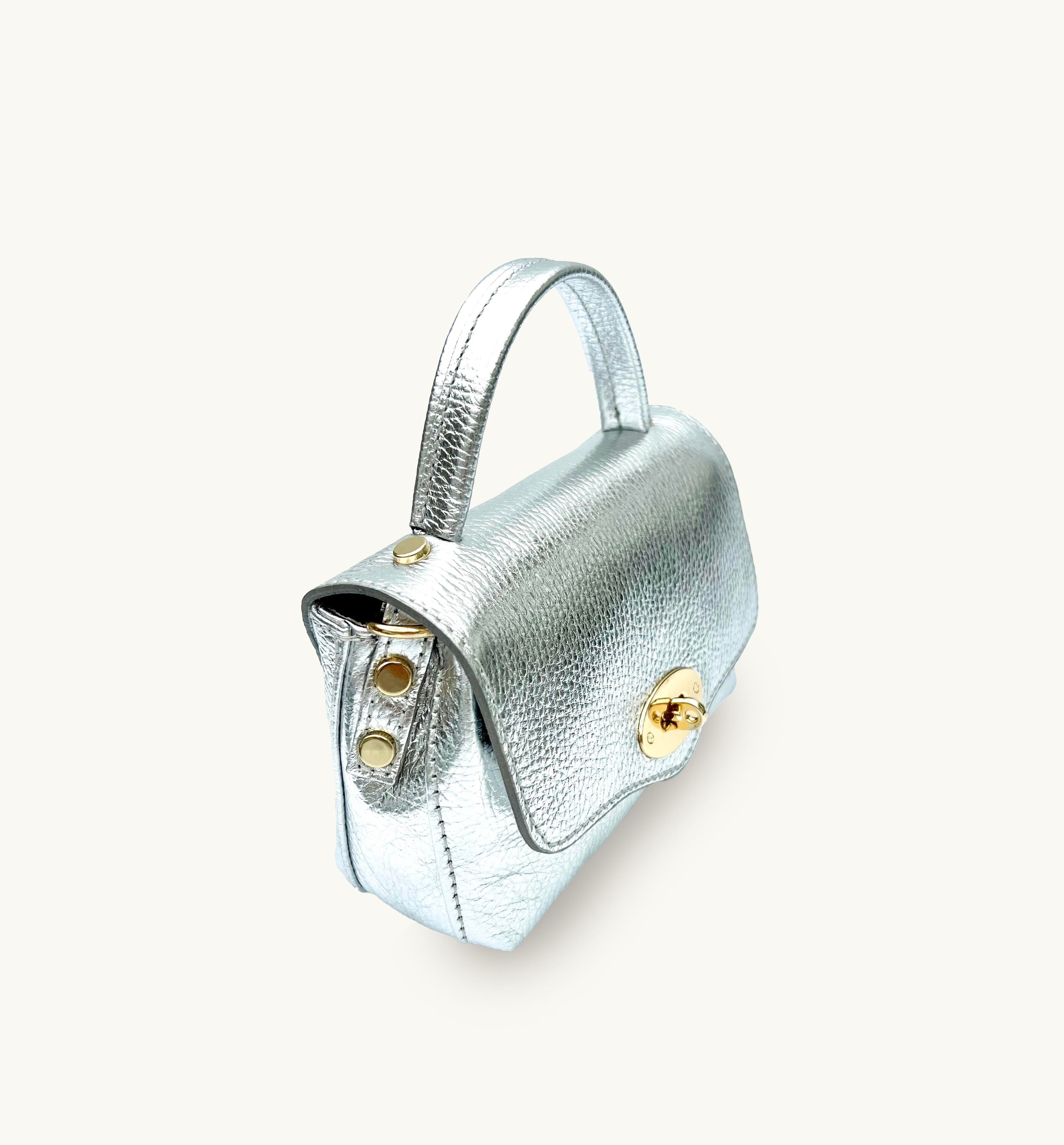 The Rachel Silver Leather Bag