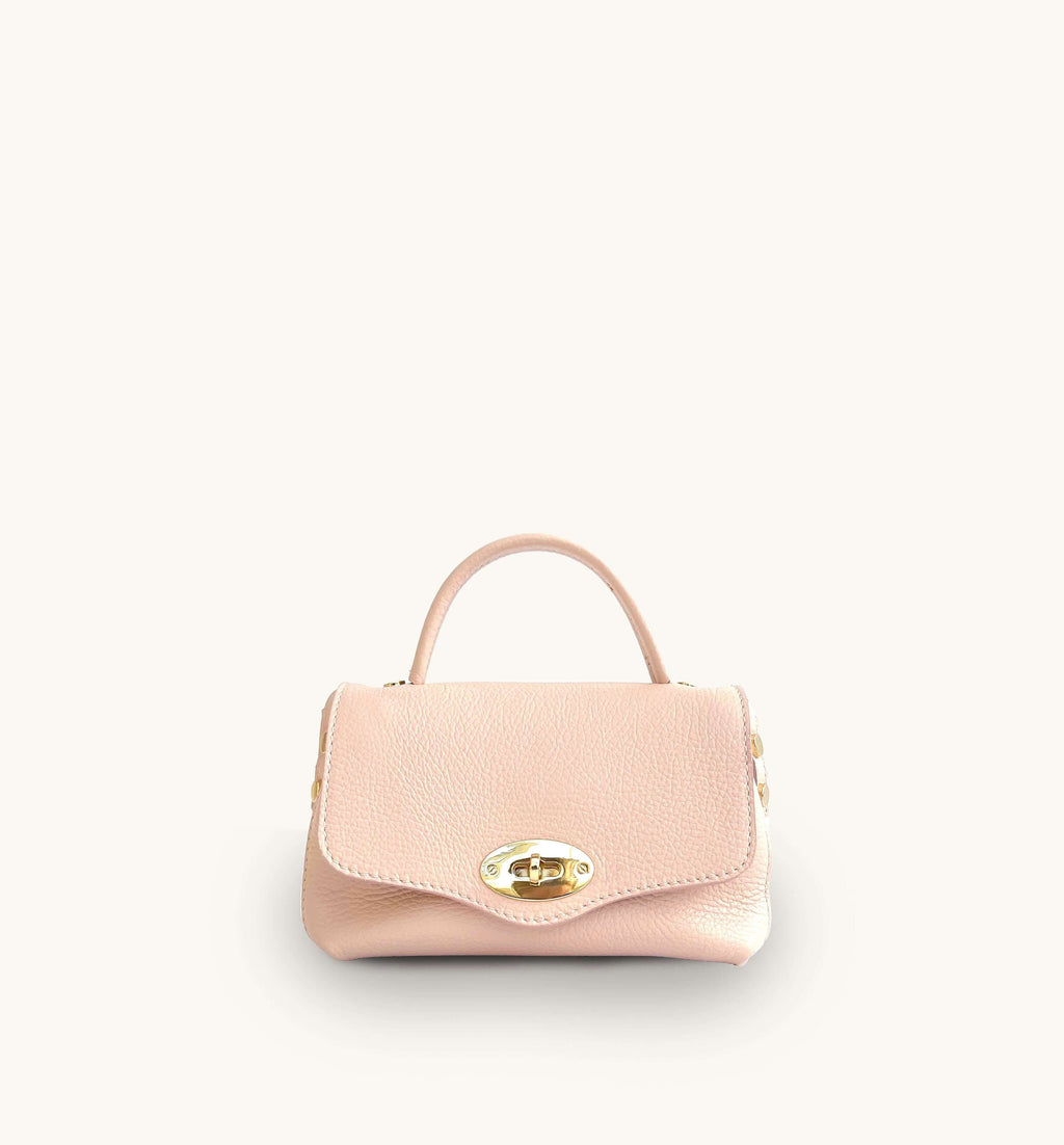 Pale pink 2025 leather handbag