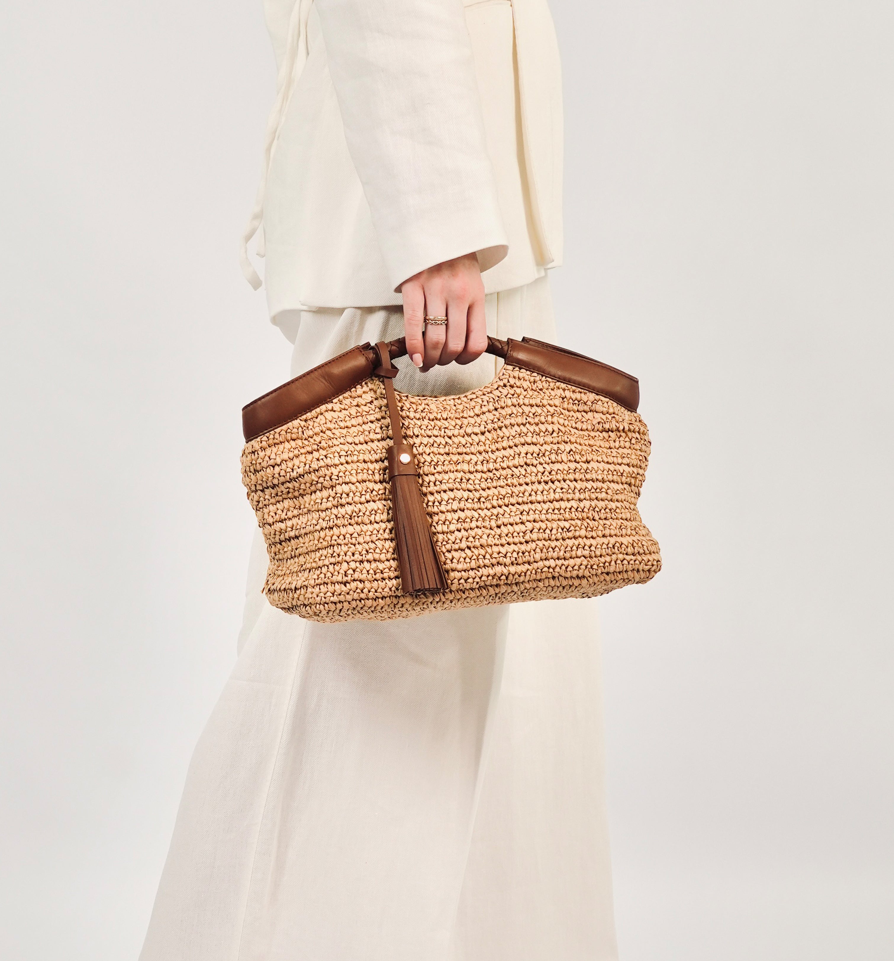 The Raffy Grab Bag with Leather Trim