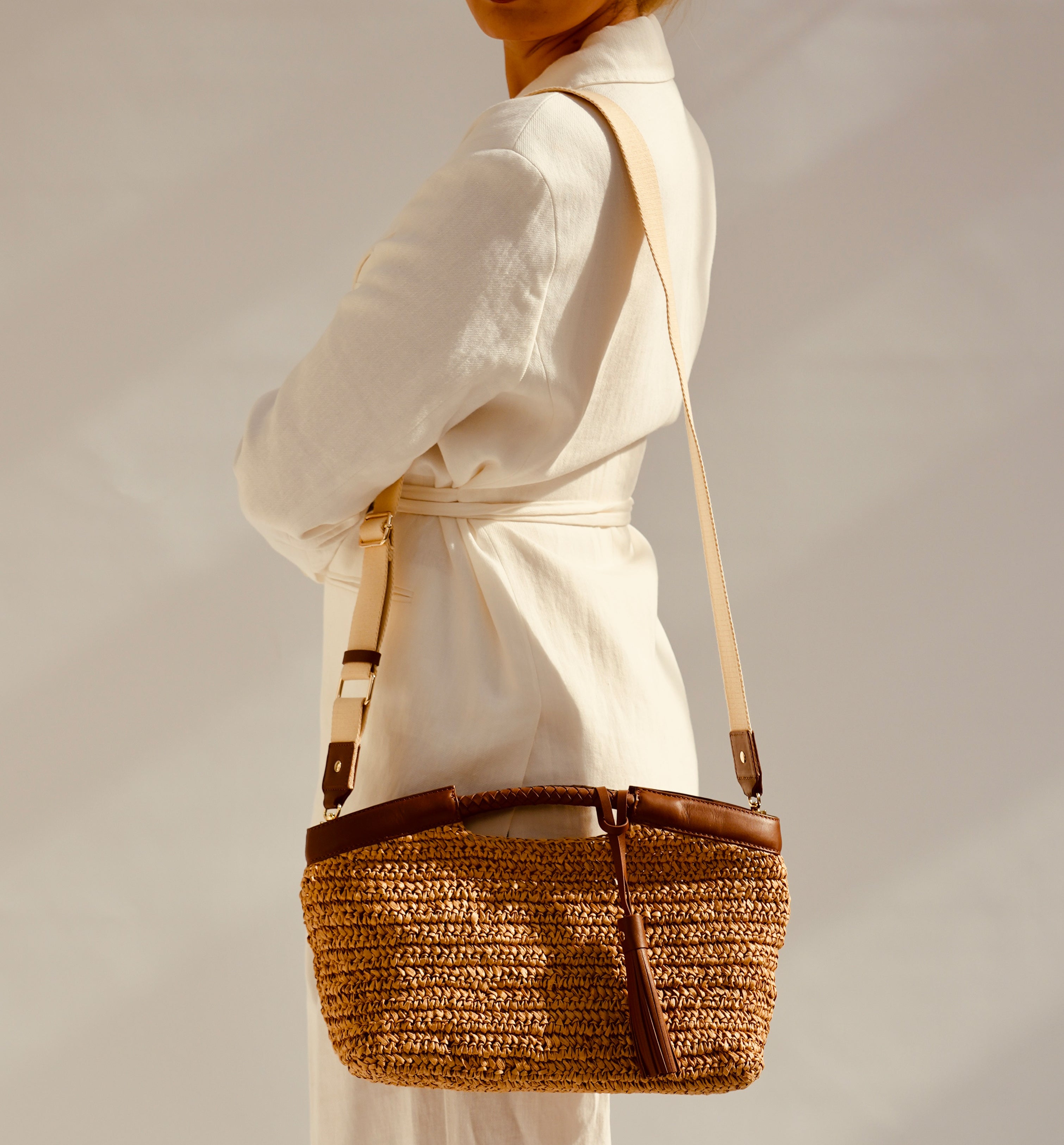The Raffy Grab Bag with Leather Trim