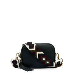 The Tassel Leather Crossbody Bag With Port & Olive Diamond Strap
