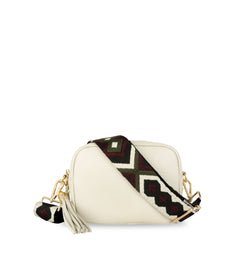 The Tassel Leather Crossbody Bag With Port & Olive Diamond Strap