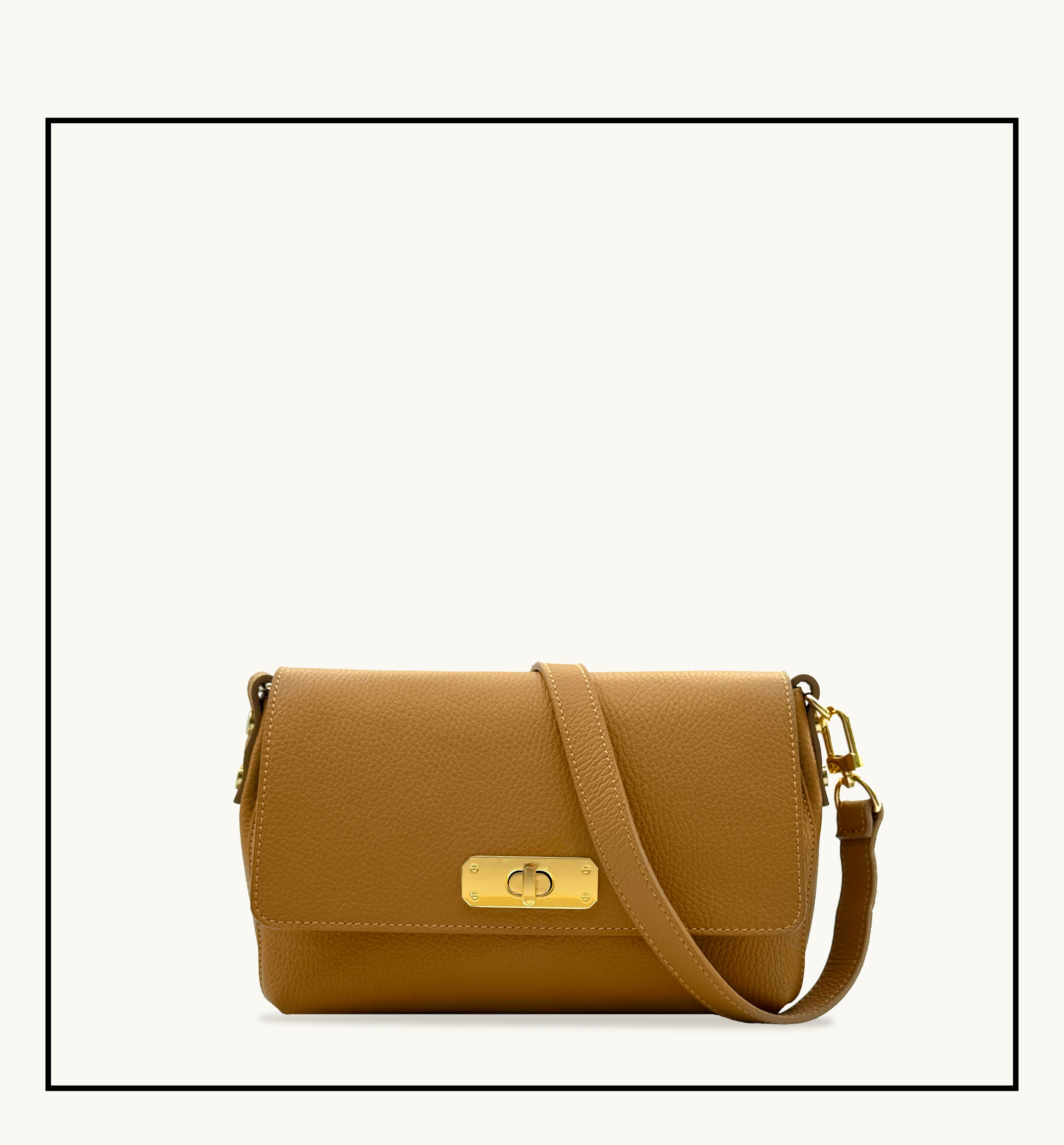 The Maisie Midi Sand Leather Bag