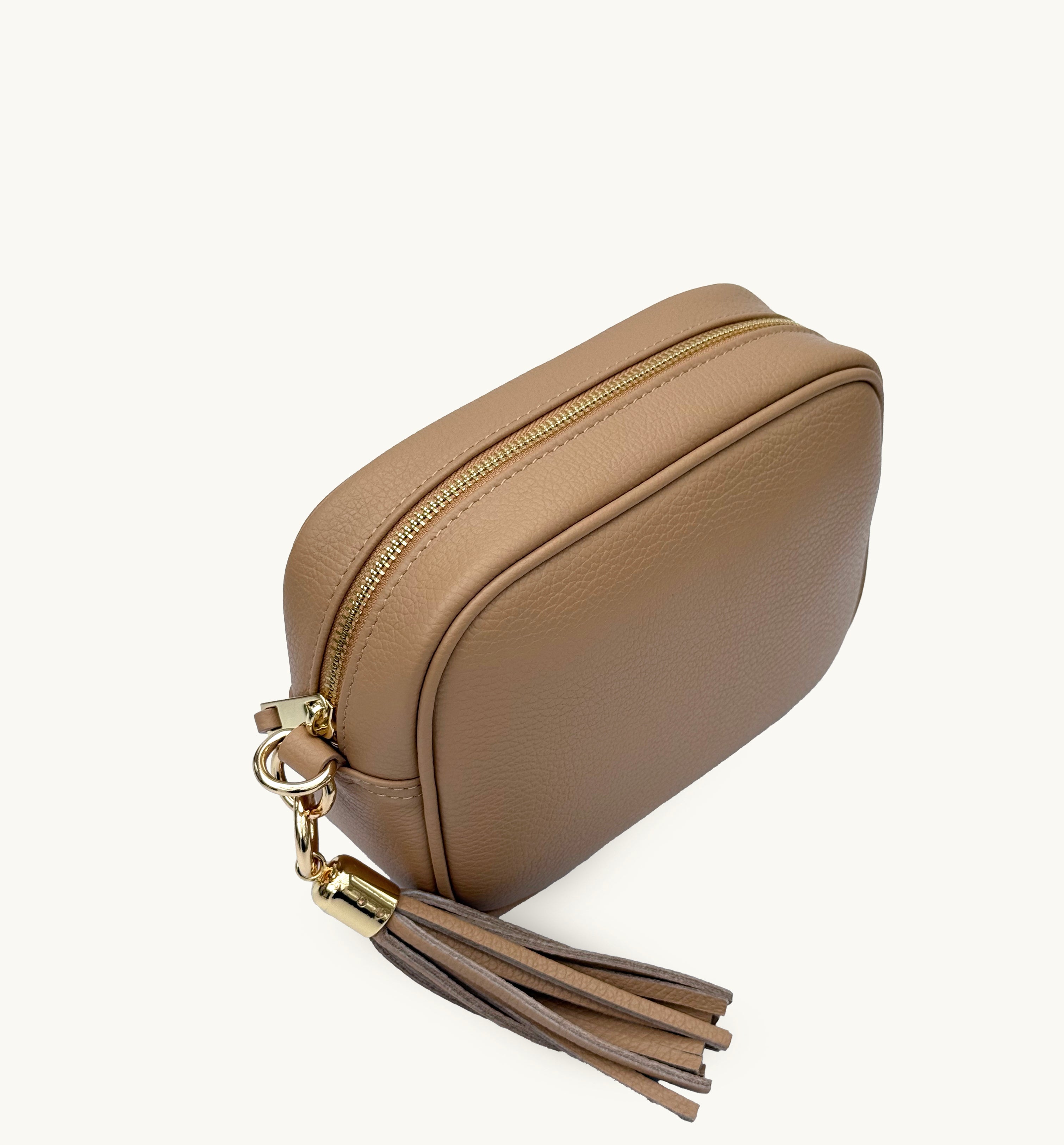 The Tassel Sand Leather Crossbody Bag