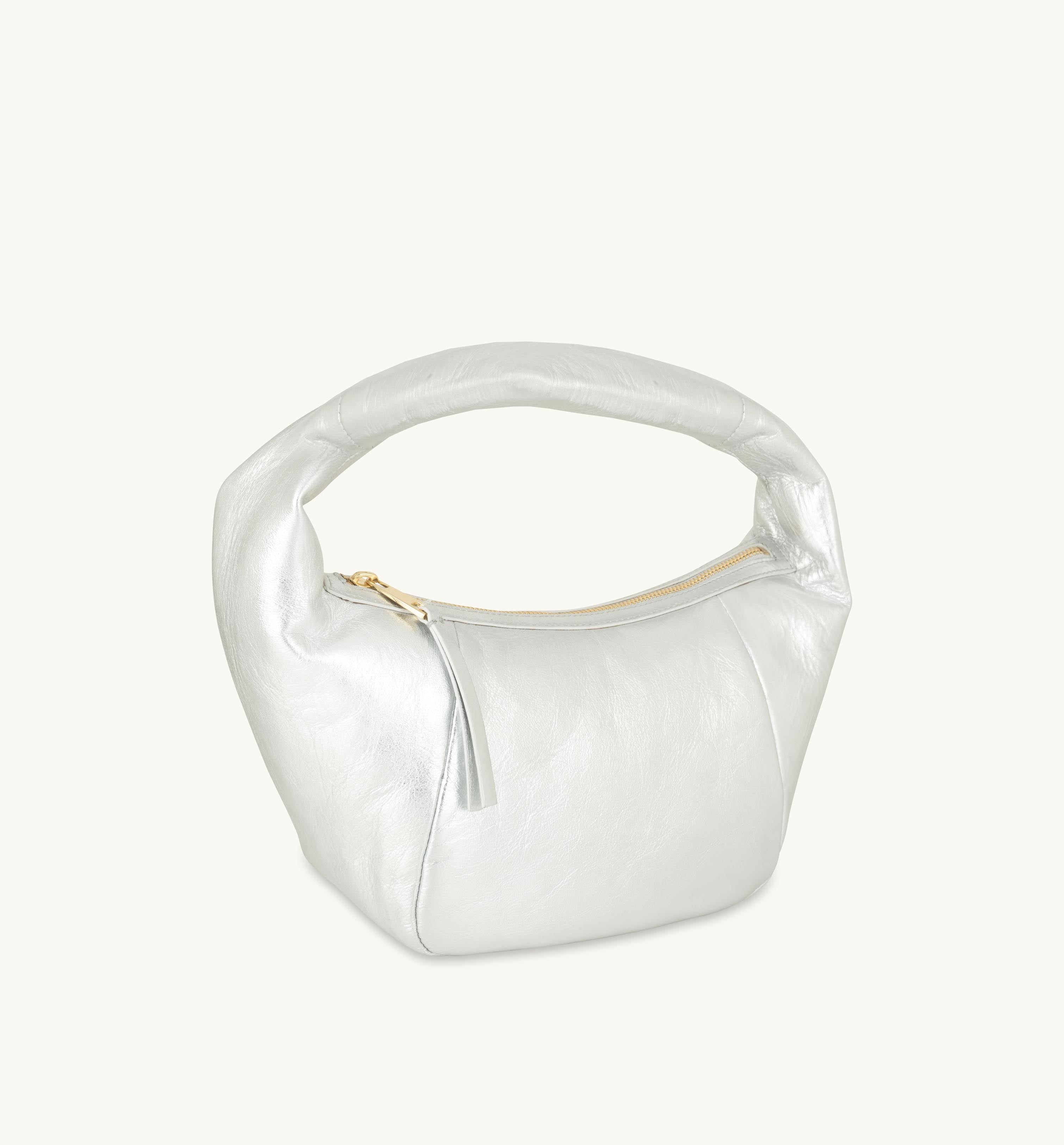 The Jasmine Silver Leather Bag