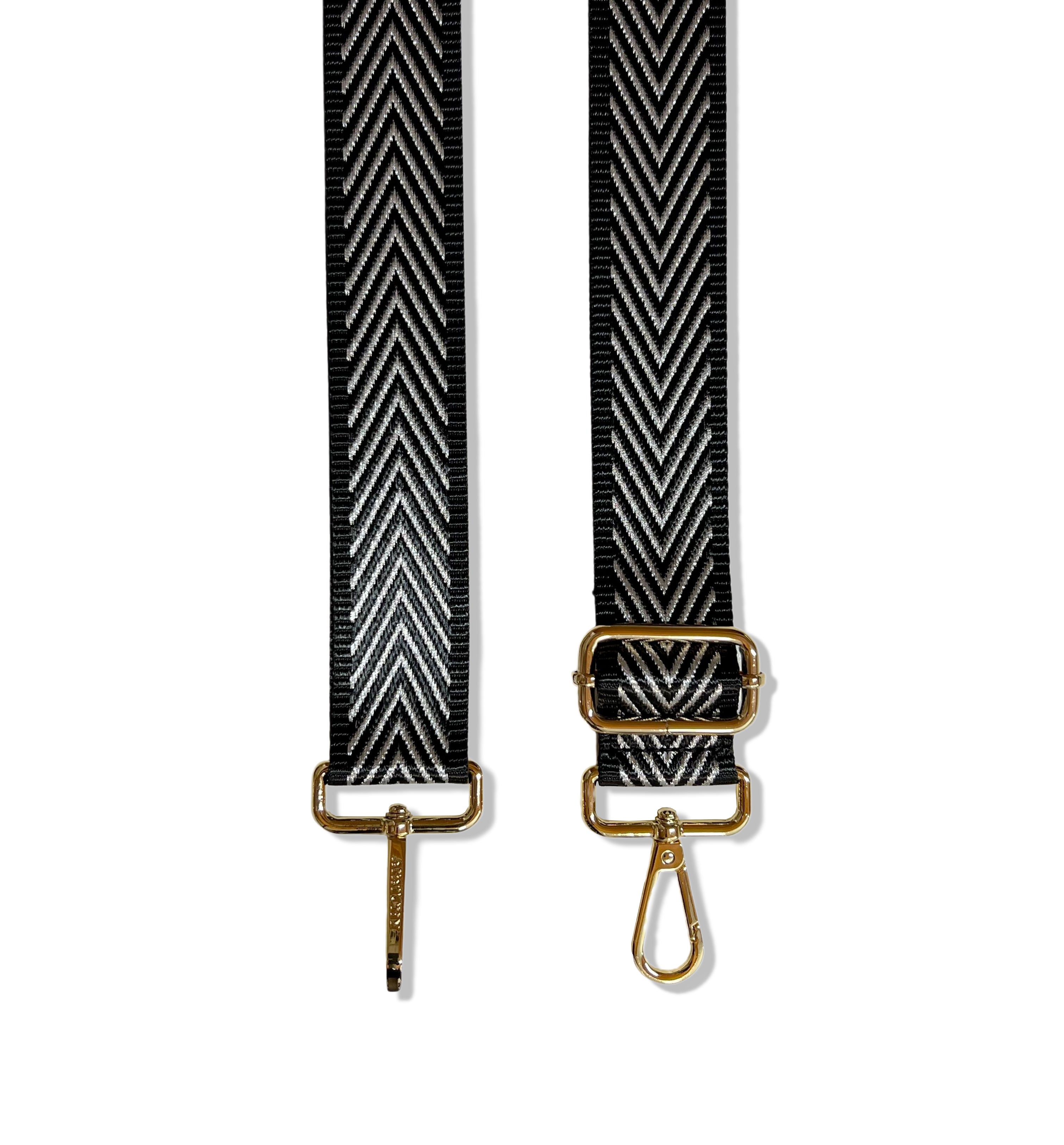 Black And Silver Chevron Strap