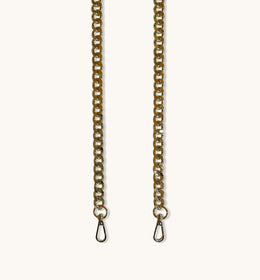 The Mini Tassel Dark Grey Leather Phone Bag With Gold Chain Crossbody Strap