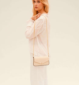 The Munro Stone Leather Shoulder Bag