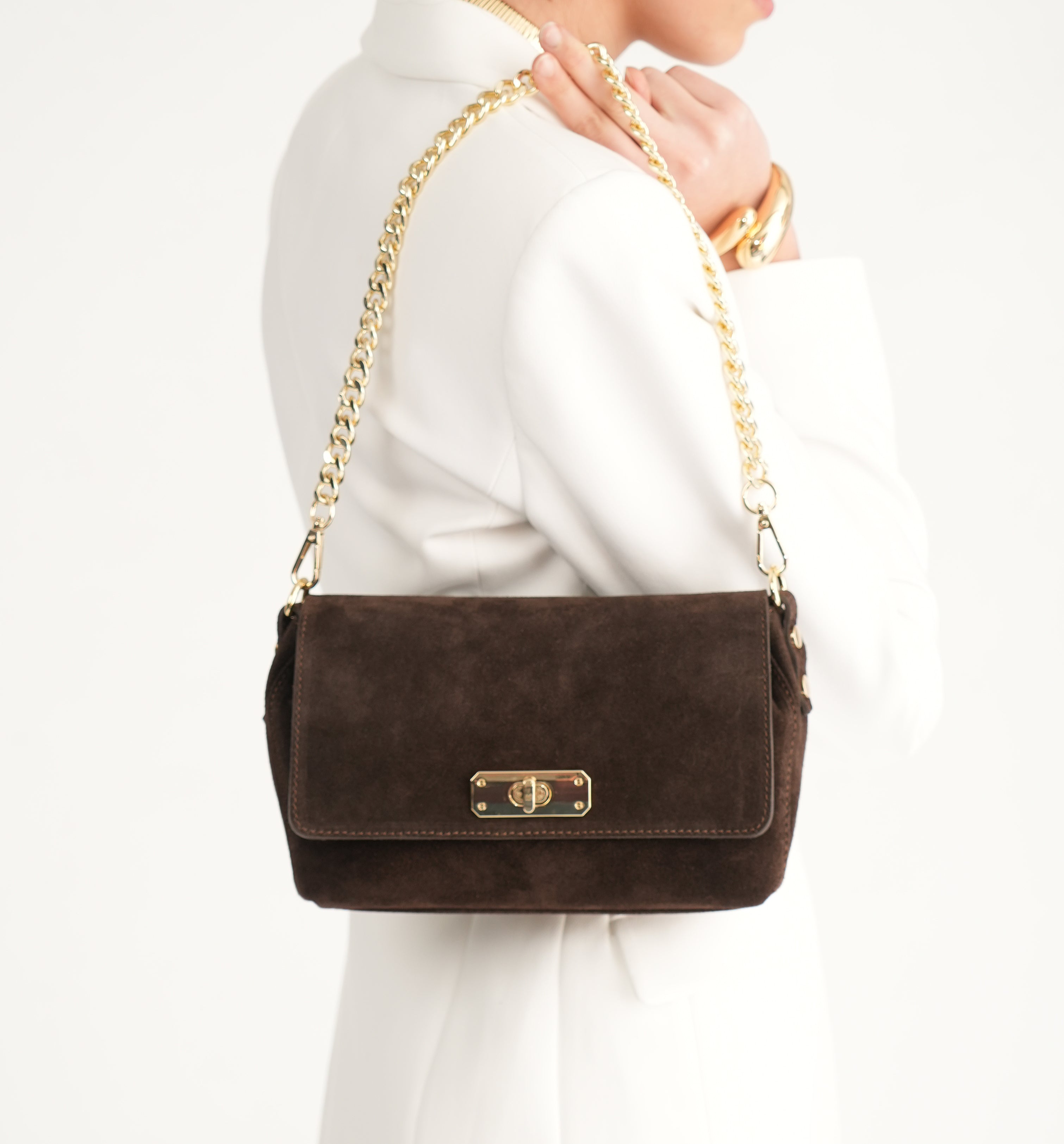 The Maisie Midi Suede Bag
