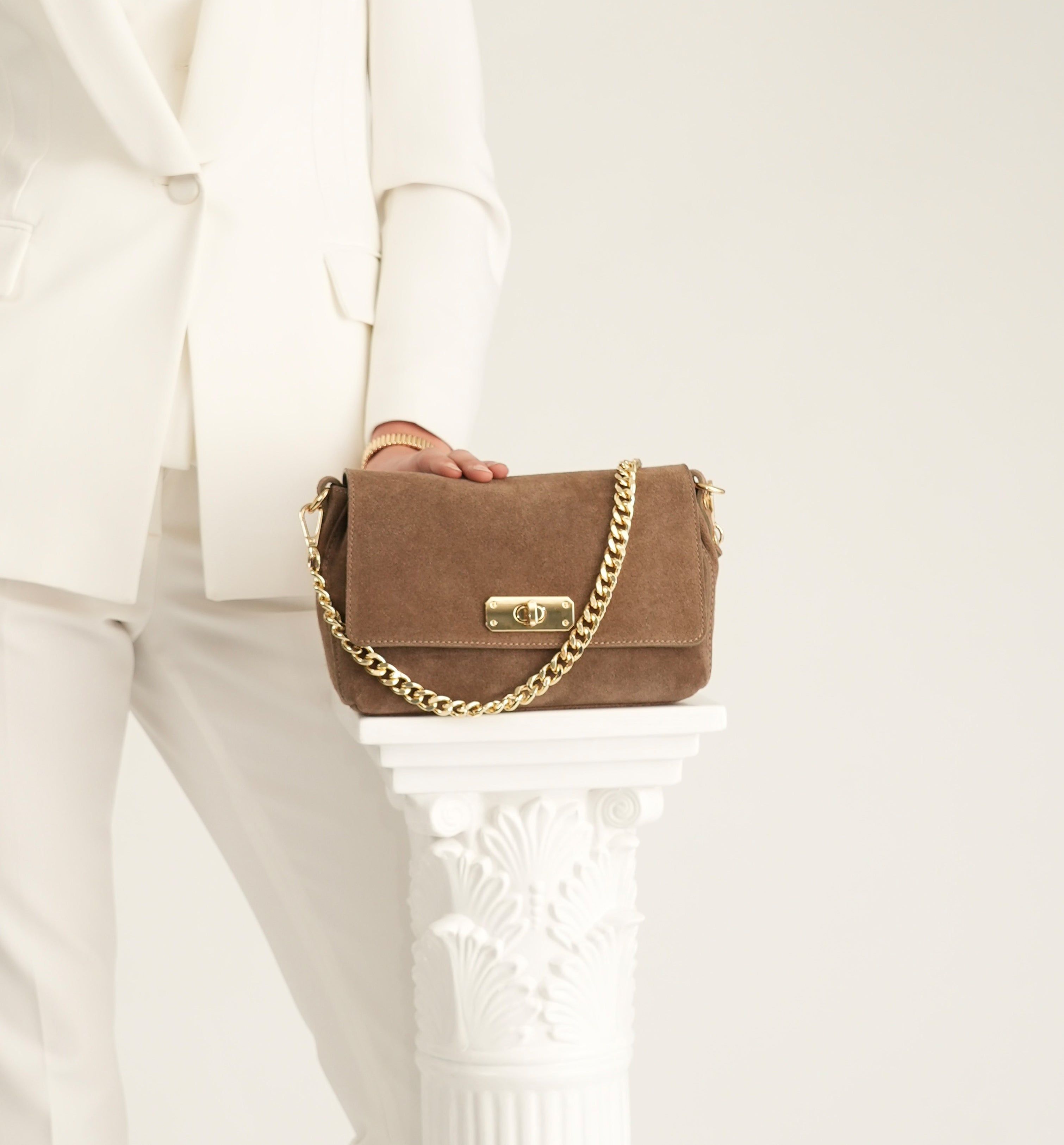 The Maisie Midi Suede Bag