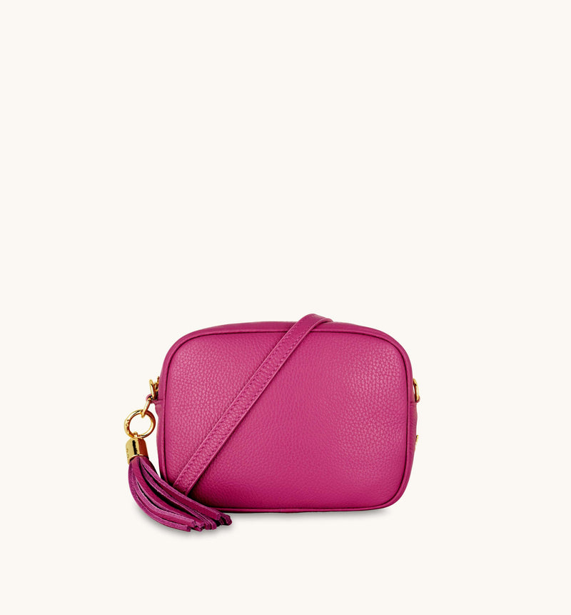 Apatchy London Barbie Pink Leather Crossbody Bag