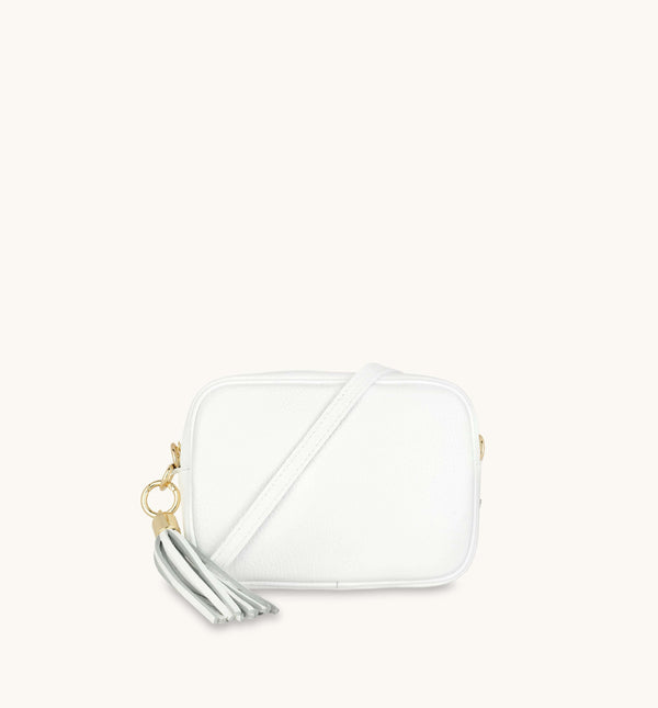 Apatchy London White Leather Crossbody Bag