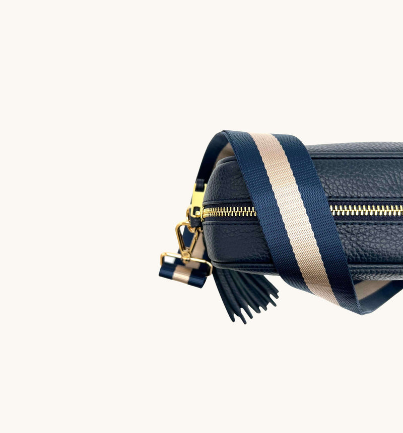 Navy And Gold Stripe Strap
