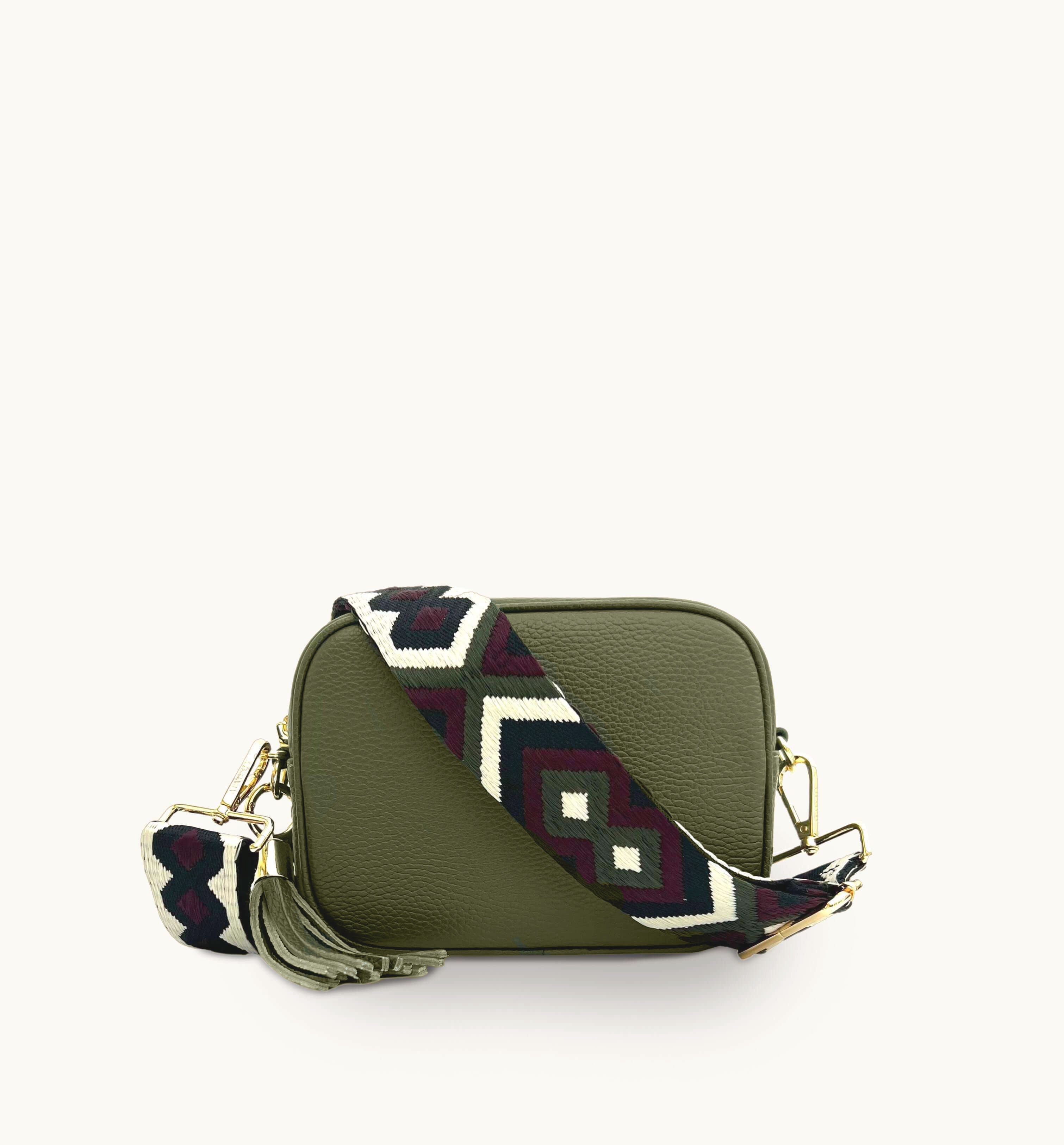 The Tassel Leather Crossbody Bag With Port & Olive Diamond Strap