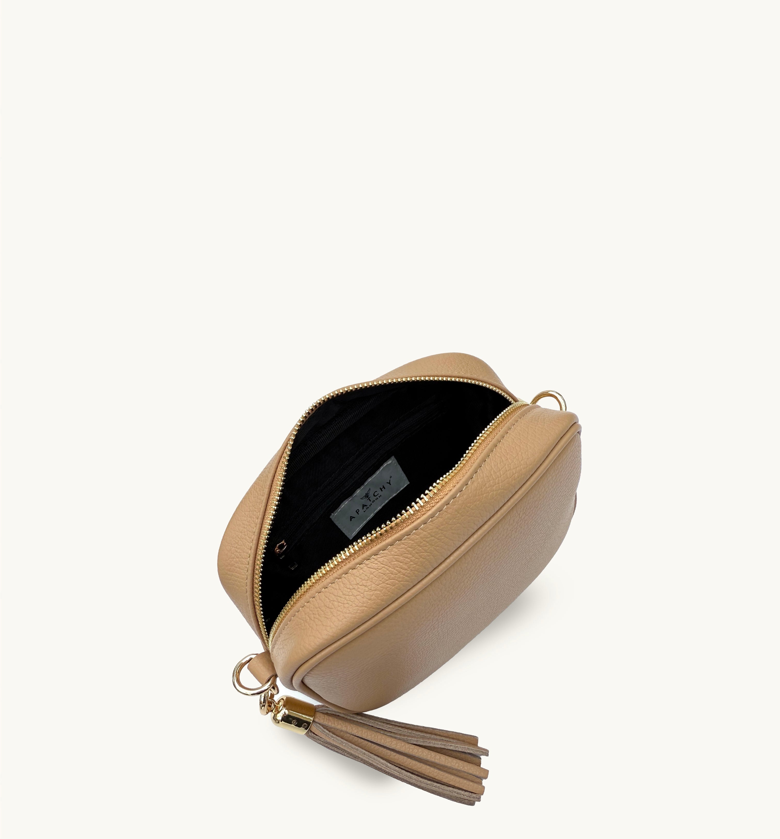 The Tassel Sand Leather Crossbody Bag