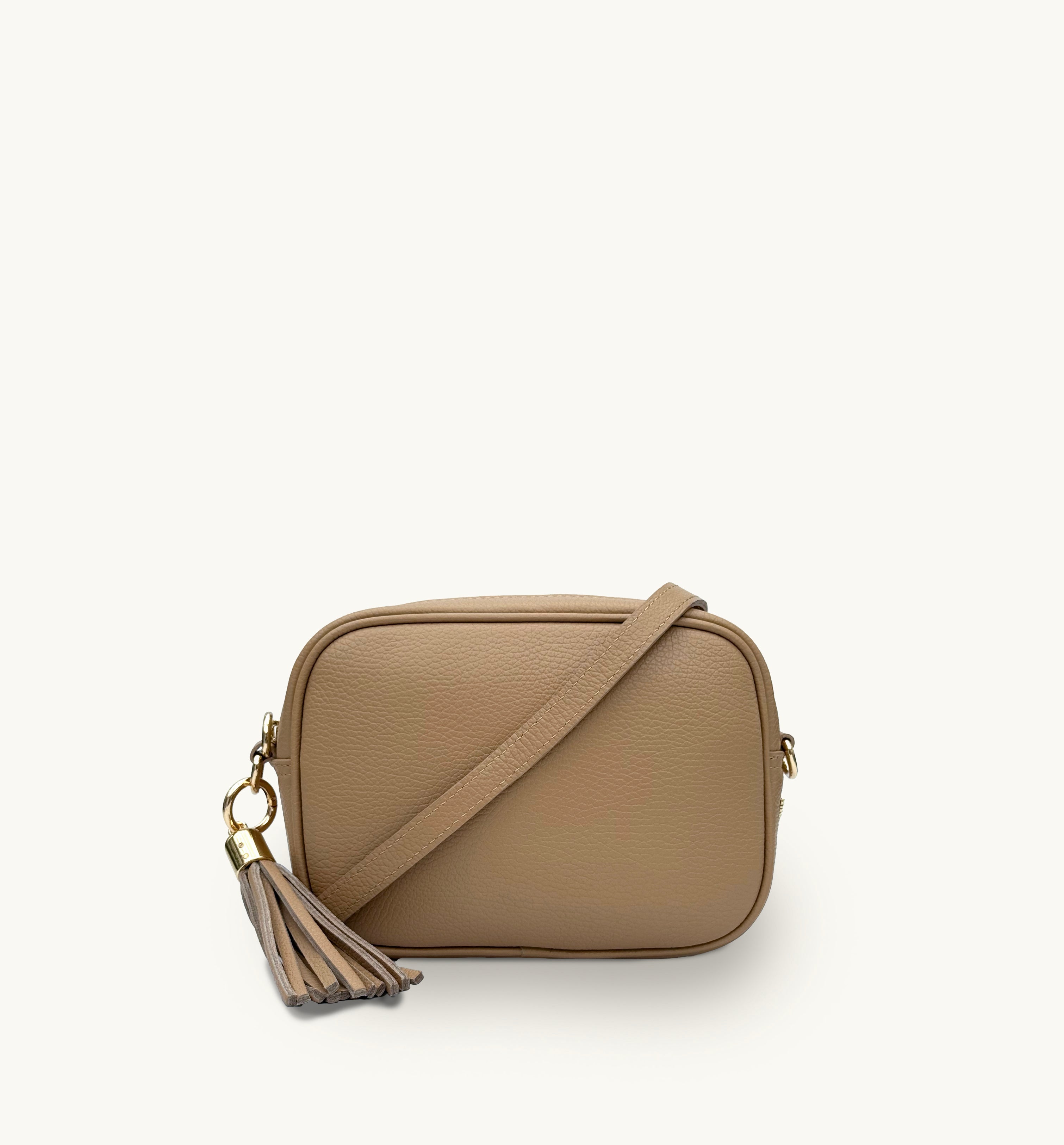 The Tassel Sand Leather Crossbody Bag