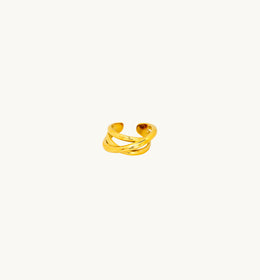 Gold Crossover Ring