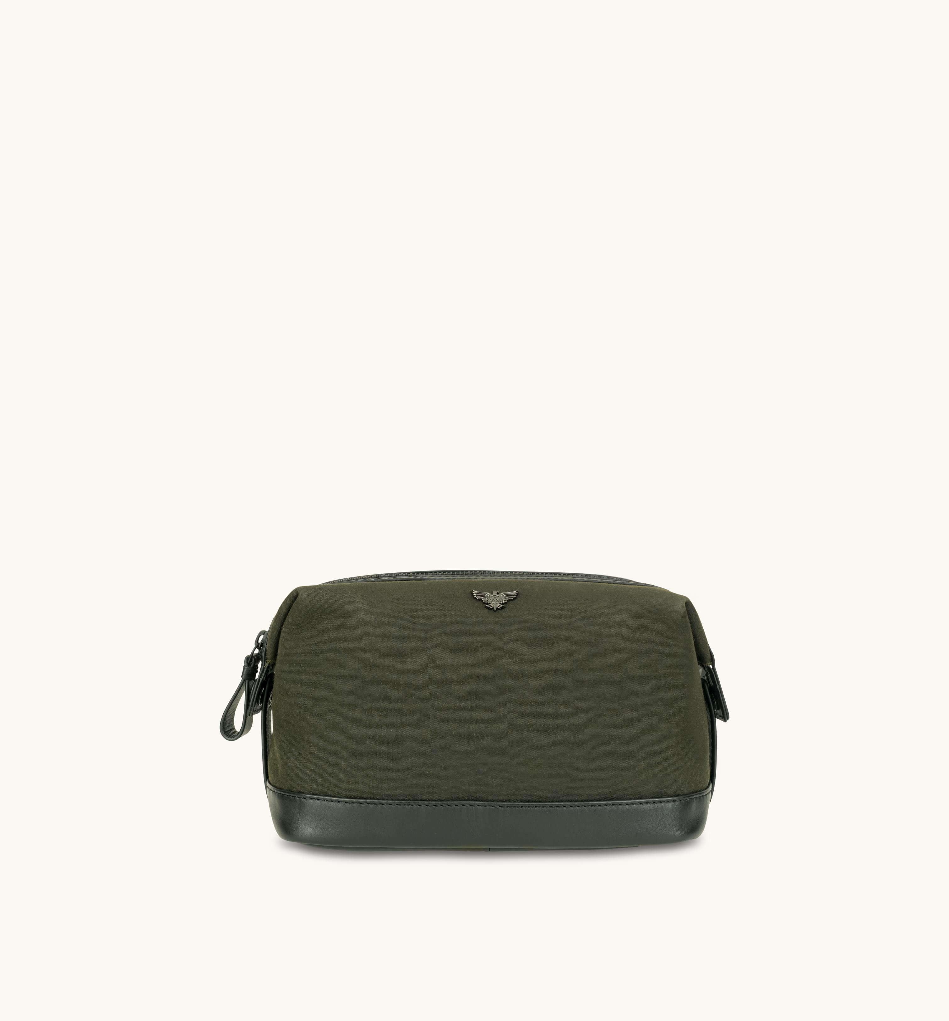 Apatchy London Waxed Canvas & Leather Wash Bag