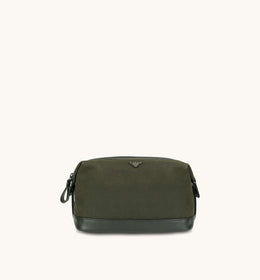 Apatchy London Waxed Canvas & Leather Wash Bag