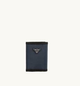Personalised Navy Wallet - Orange Letters