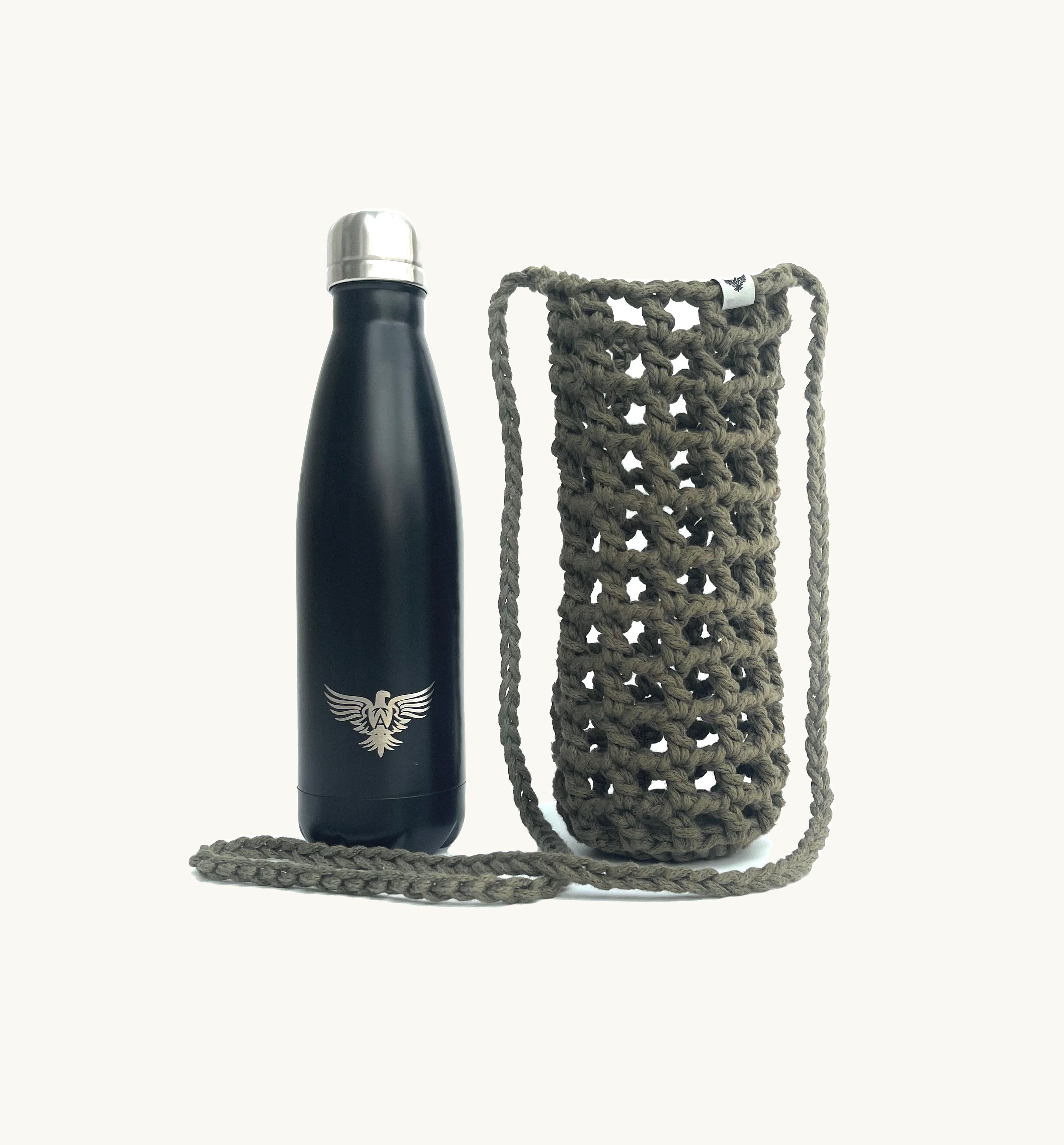 Crochet Water Bottle Carrier & Water Bottle