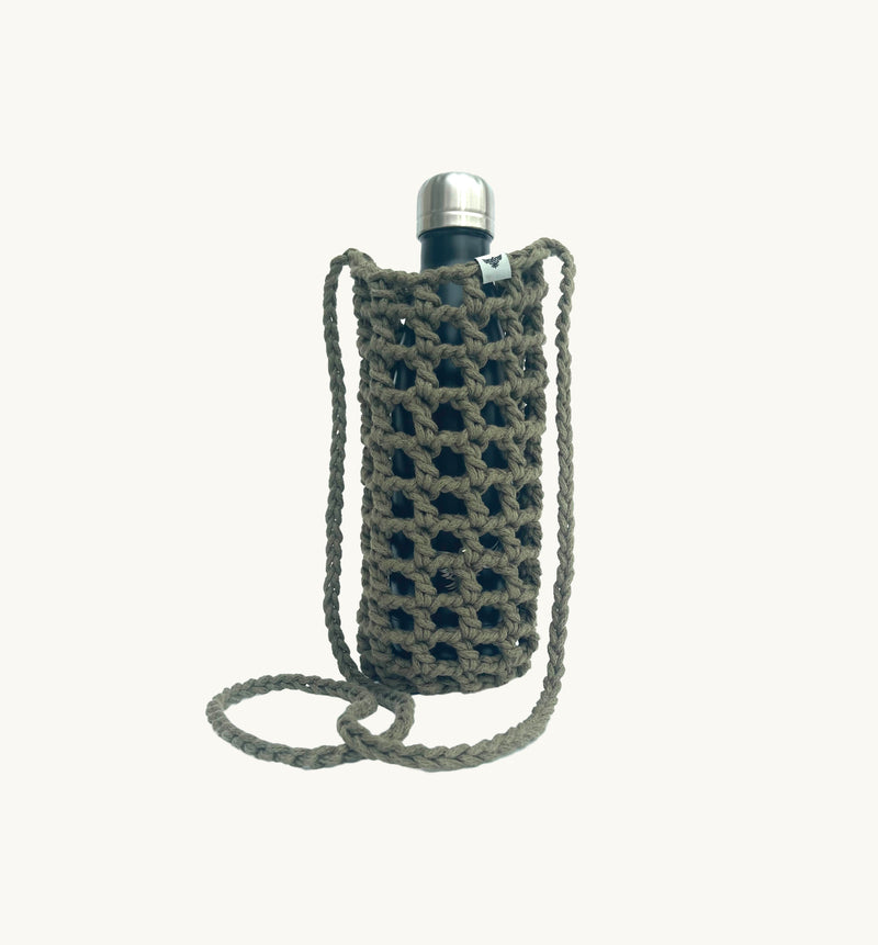 Crochet Water Bottle Carrier & Water Bottle