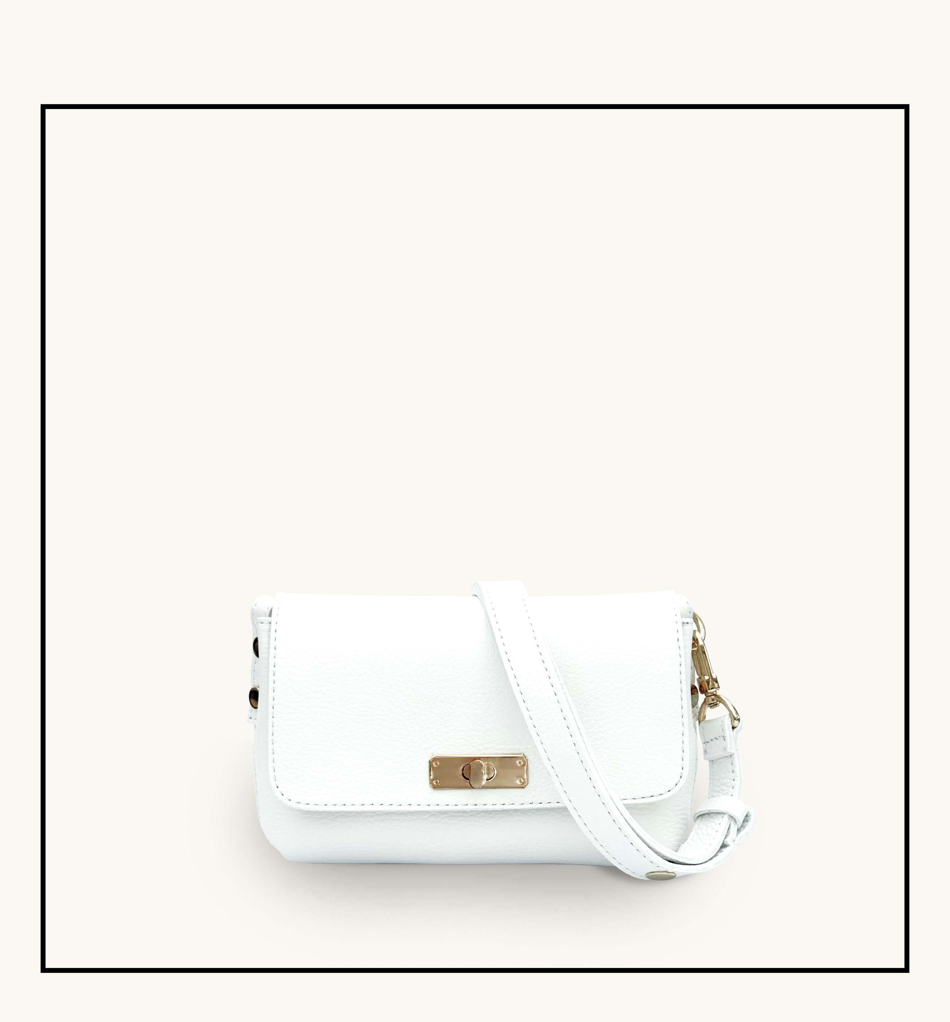 The Maisie White Leather Bag