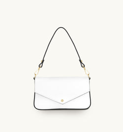 The Munro White Leather Shoulder Bag