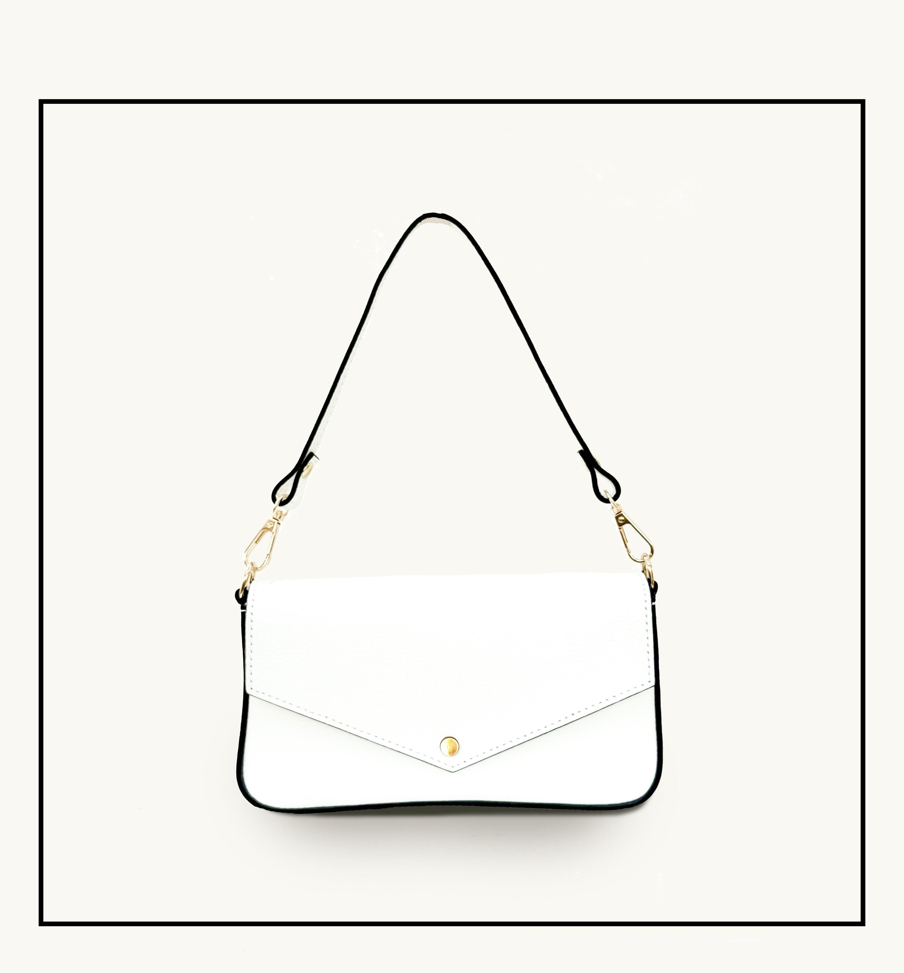 The Munro White Leather Shoulder Bag