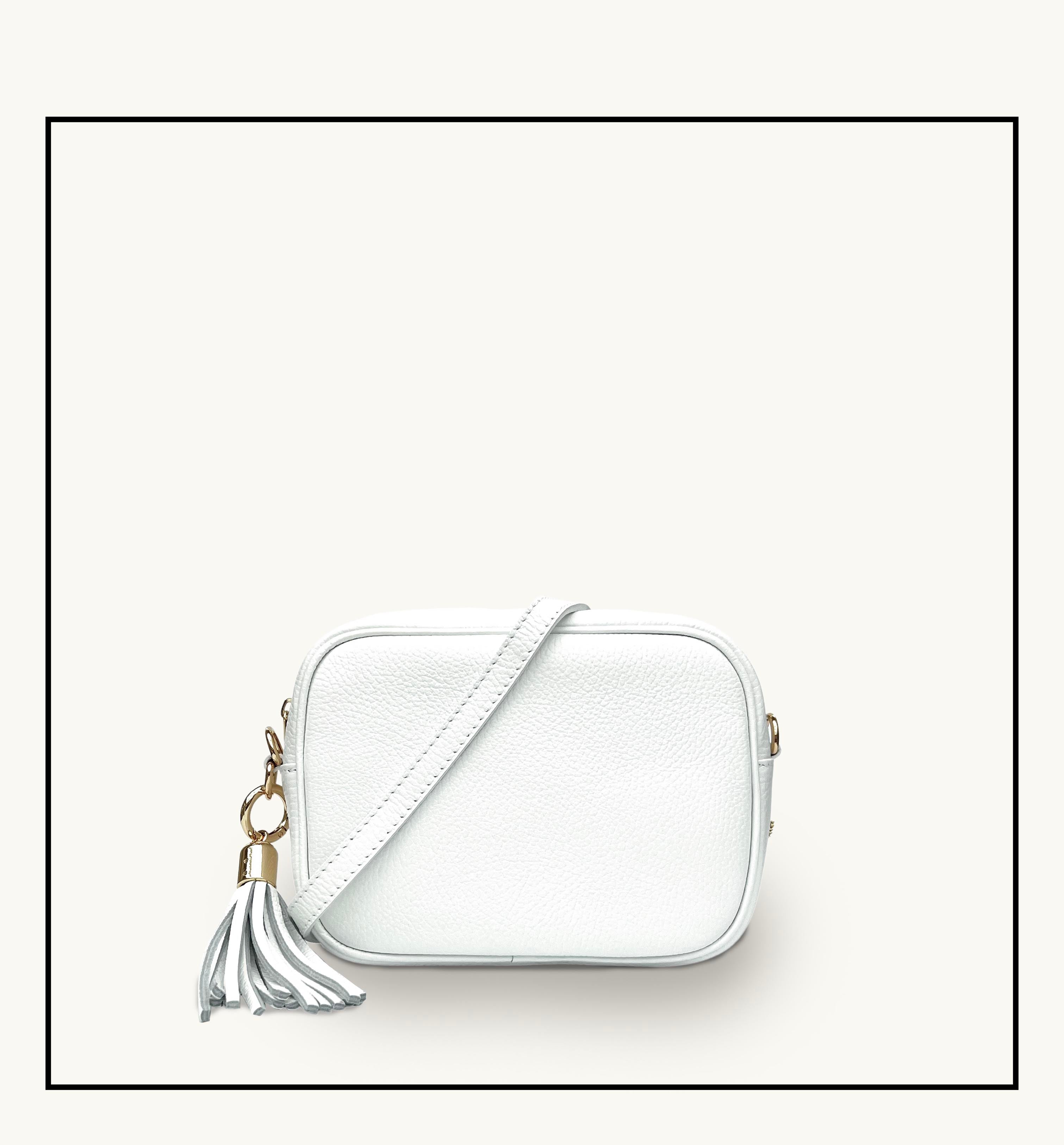 The Tassel White Leather Crossbody Bag