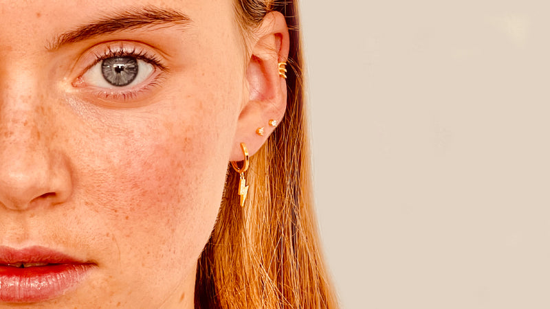 Gold Plain Cuff Earring