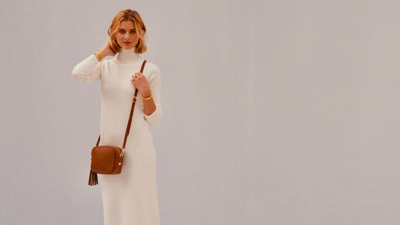 Tan Leather Crossbody Bag